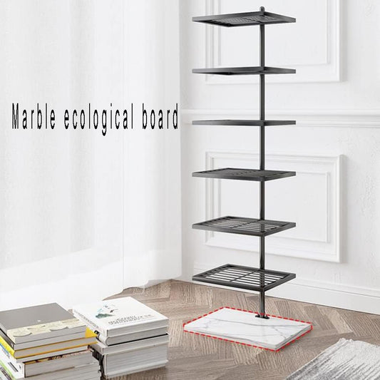 Metal Spine Book Tower - 6/8 Tier Invisible Bookshelf, Corner Design, Modern Bookcase for Living Room, Home Office, Study - Stylish Storage Solution for Contemporary Decor