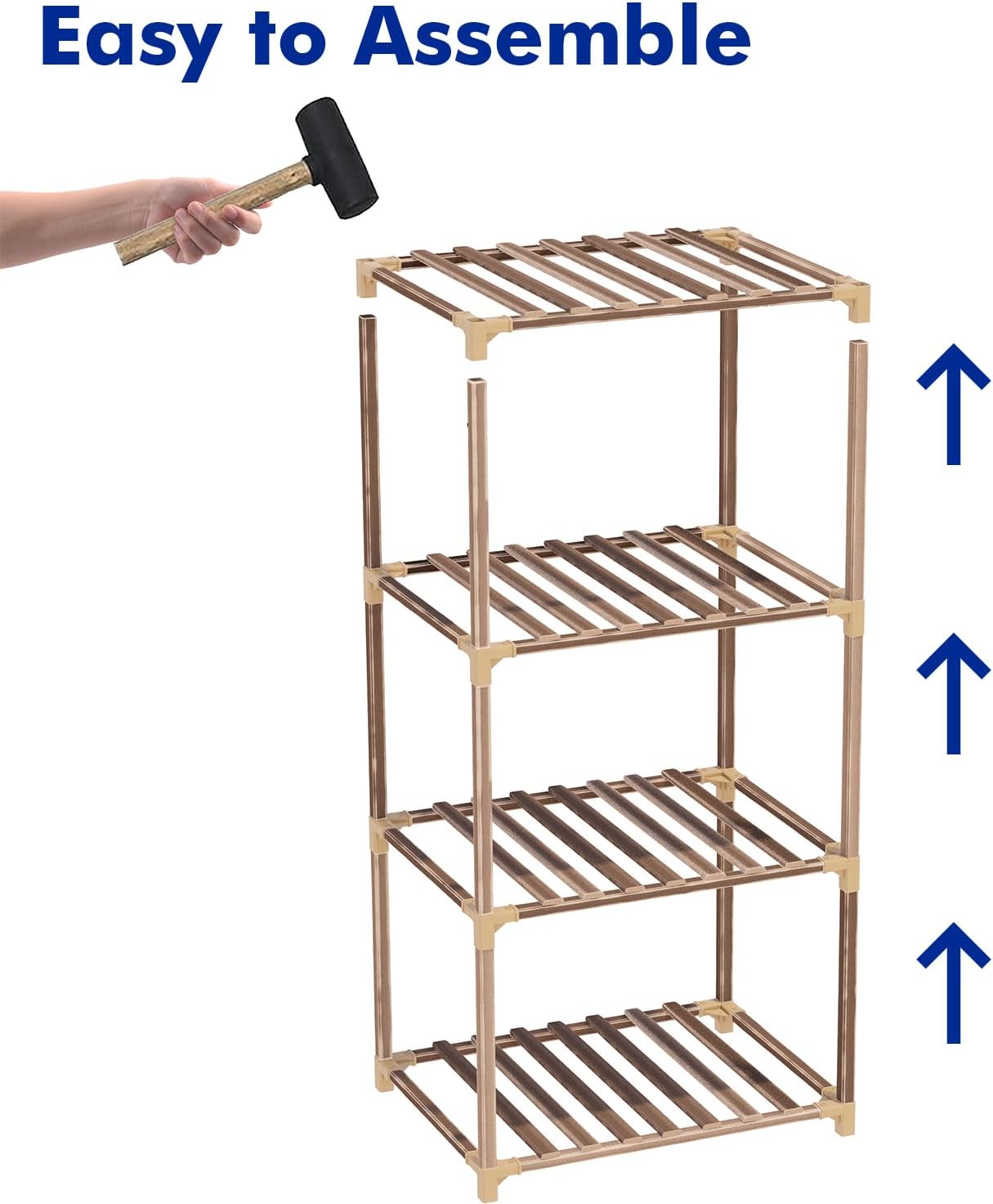 New England 4-Tier Wooden Plant Stand for Indoor/Outdoor Use, Perfect for Living Room, Patio, or Balcony - Supports Multiple Plants, Ideal Gift for Plant Lovers