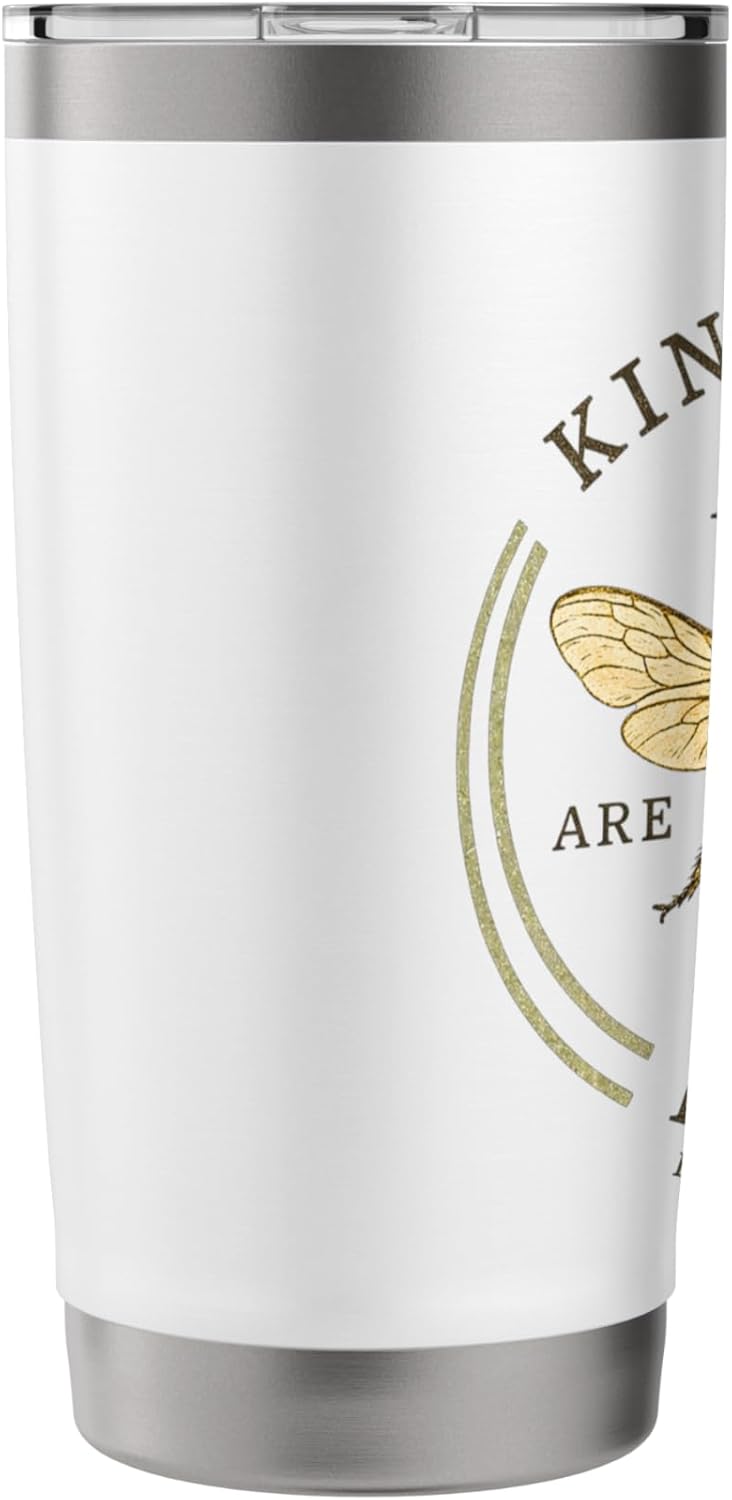 Kind Words Are Like Honey Bible Verse Bee Design Stainless Steel Insulated Tumbler