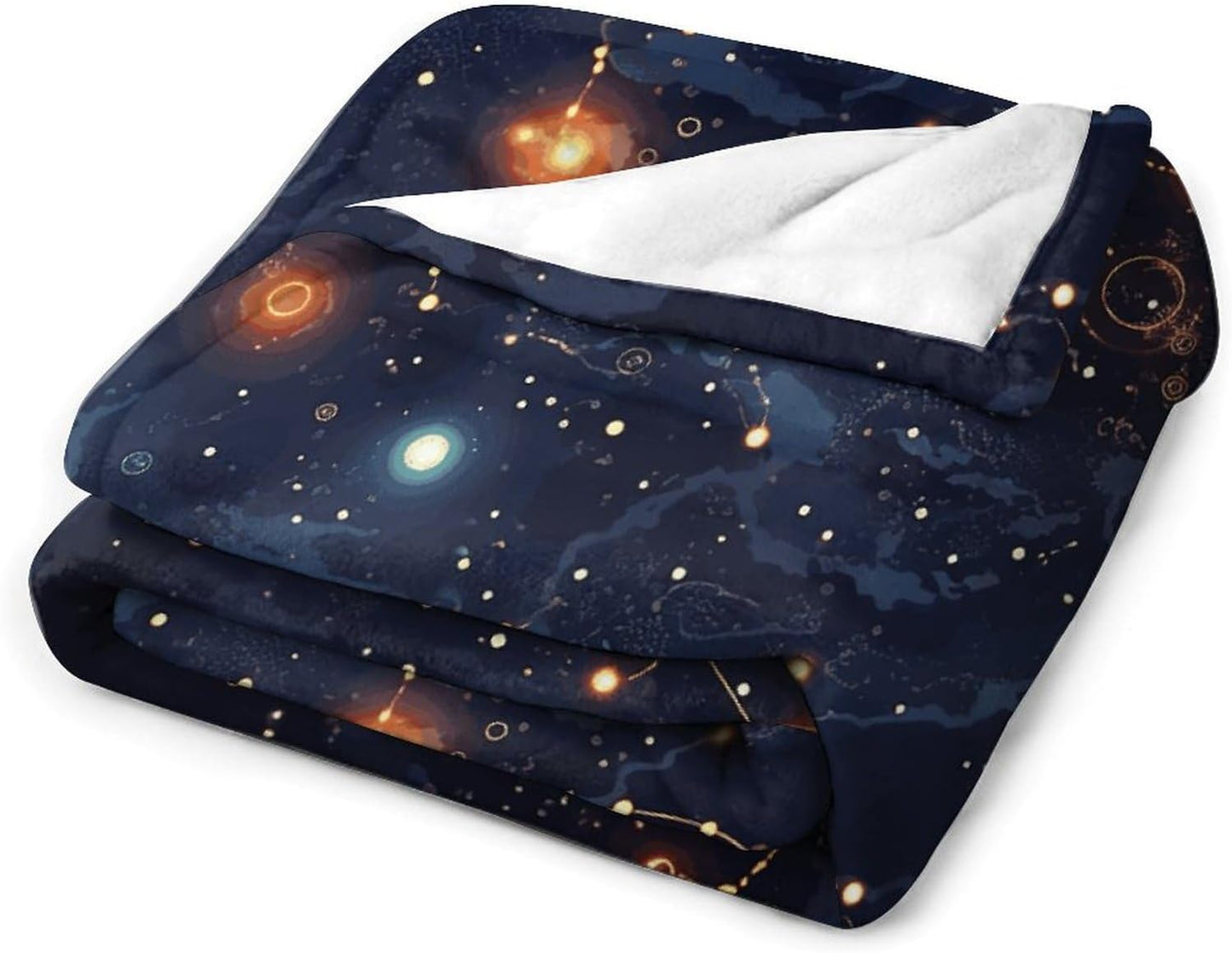 Star Constellation Map Blanket Super Soft Lightweight Throw Blanket Cute Cozy Warm Bed Blanket Decorative Fuzzy Blanket All-Season Home Decor Gift for Sofa Couch Living Room 50"*60"（130 * 150cm）