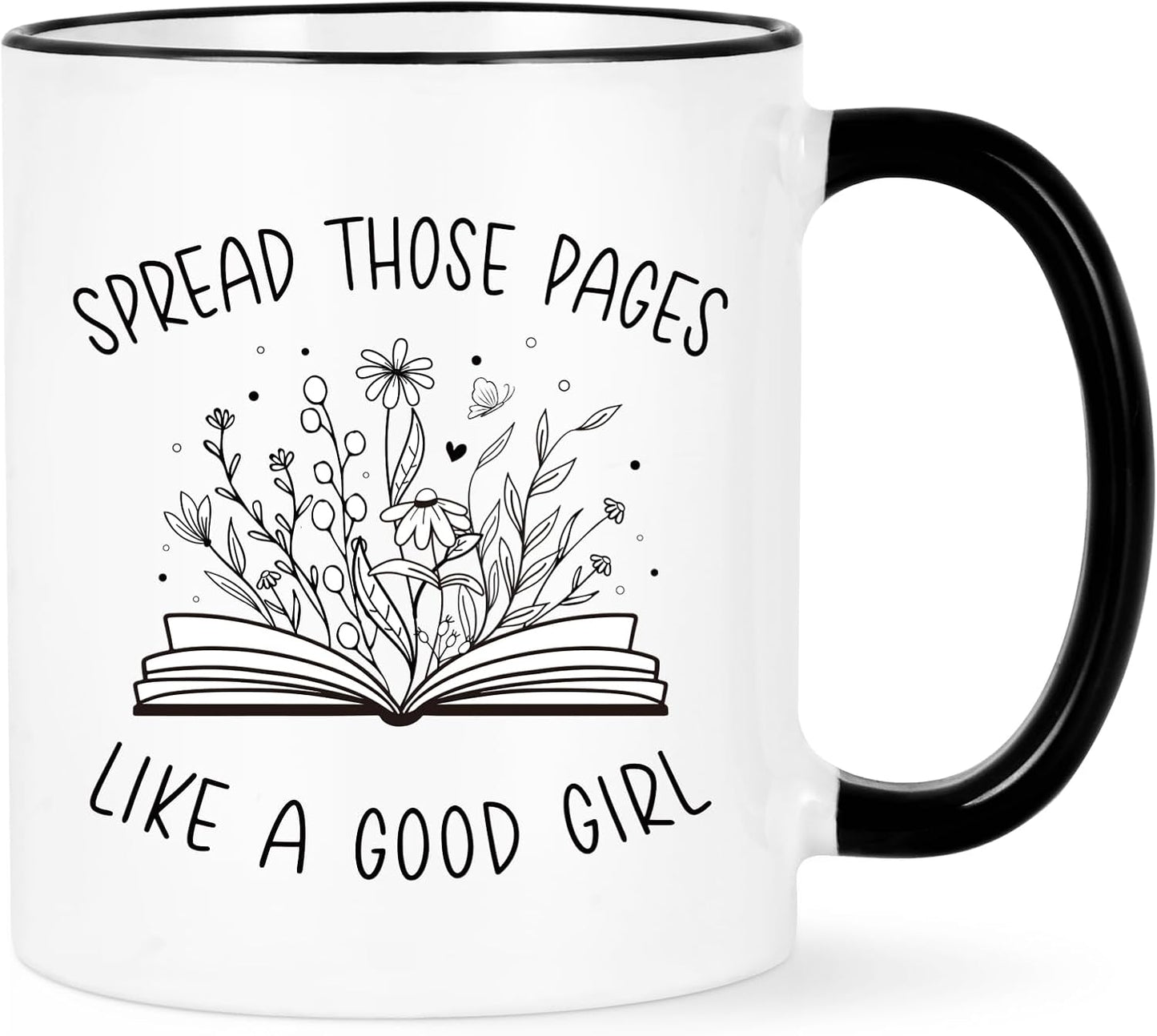 Maustic Gifts for Book Lovers, Good Girl Reader Mug, Funny Gifts for Readers Books Lovers Women, Bookish Gift for Friend Sister Bestie, Gift Idea for Christmas Birthday, Funny Book Coffee Mug, 11 Oz