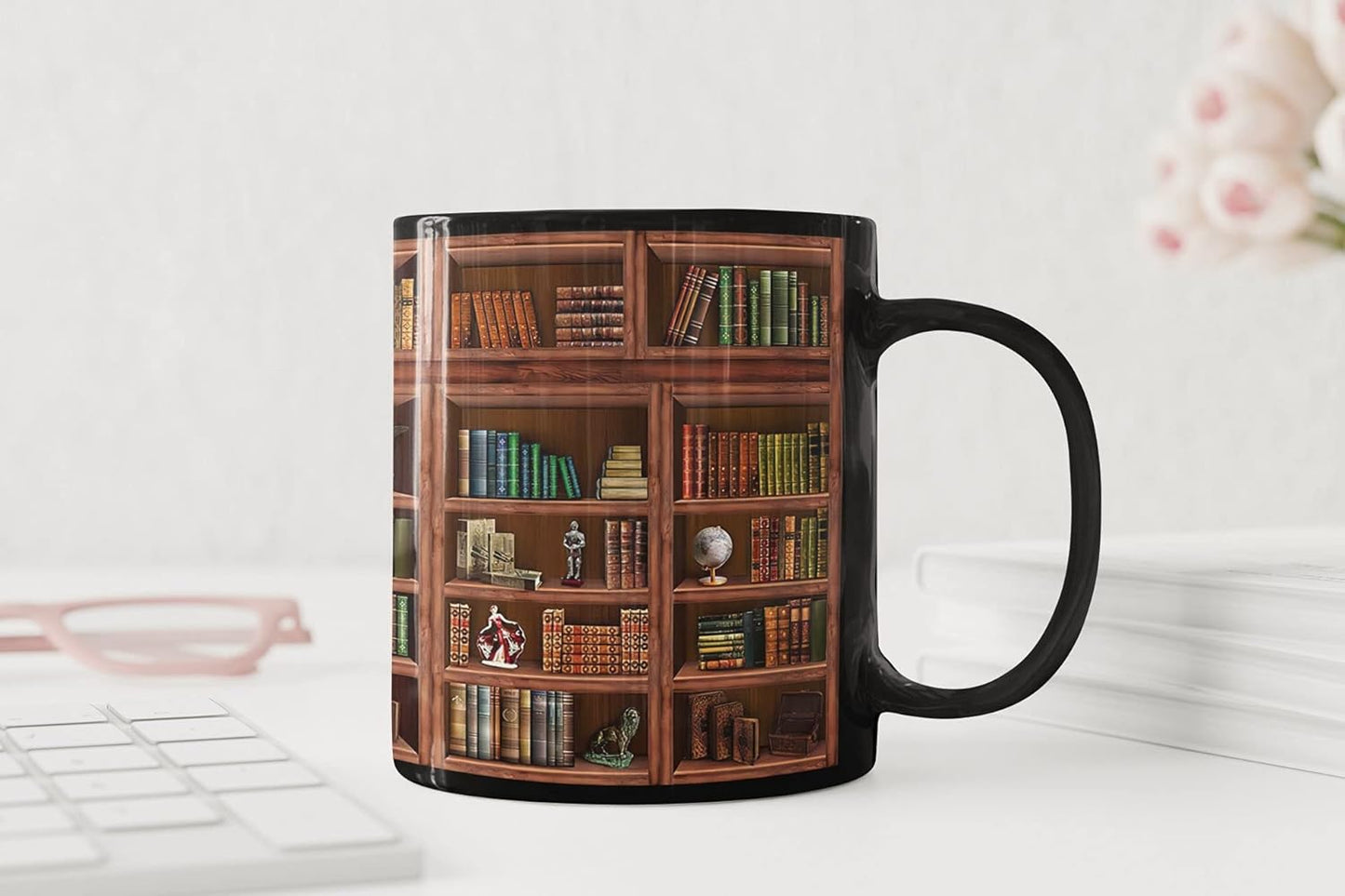 2IMT Book Mug Librarian Gifts for Book Lovers Women - Library Coffee Mug Books Club Gifts for Women - Reading Bookish Items Bookworm Librarian Lovers for Readers Writer Black 11oz | Library Bookshelf, for Readers, Librarian Club Cup, Bookish Items, Bookwo