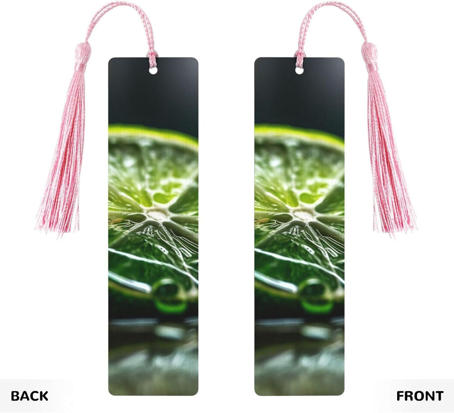 Green Fruit Bookmarks Gifts for Women Men, Wooden Bookmarks for Book Lovers, Vintage Book Marks Ornaments with Tassel, Unique Personalized Reading Page Markers Pink