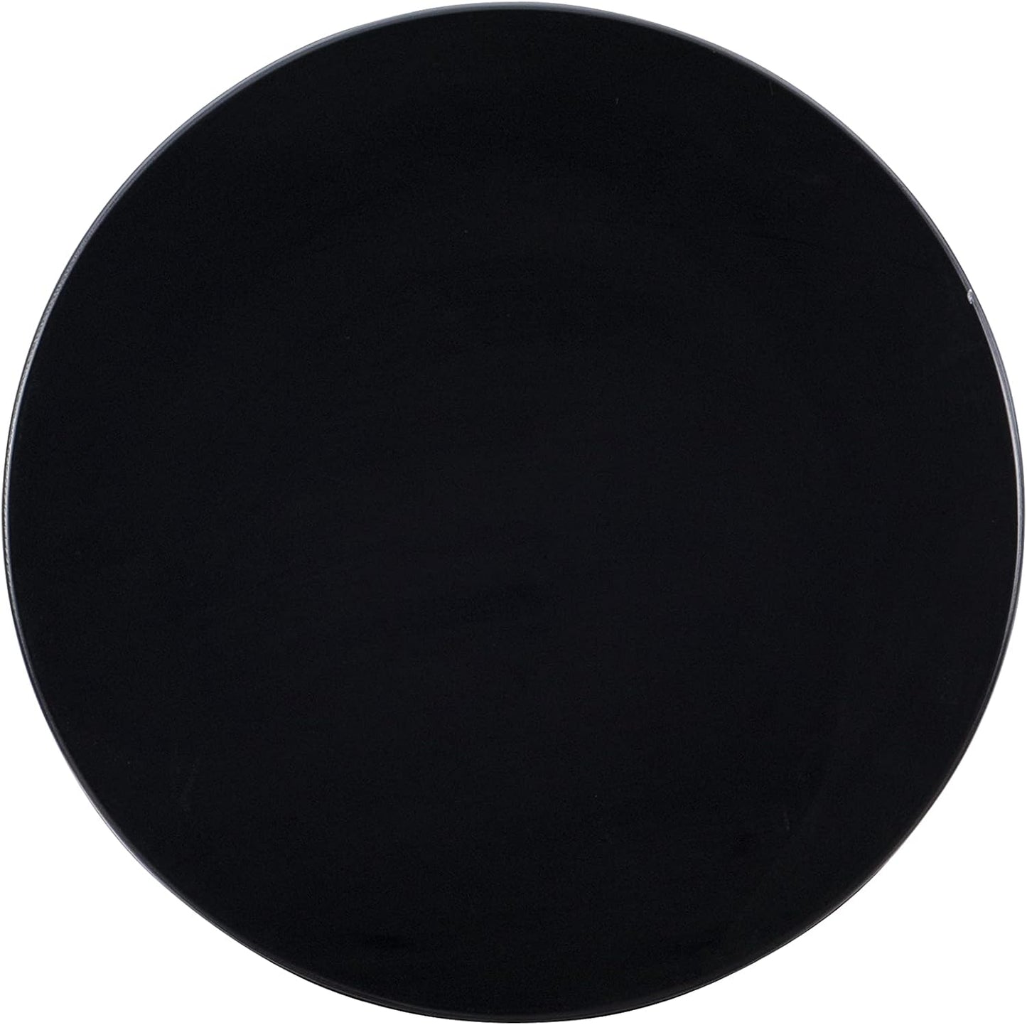 Powell Furniture Round Table with Shelf, Black