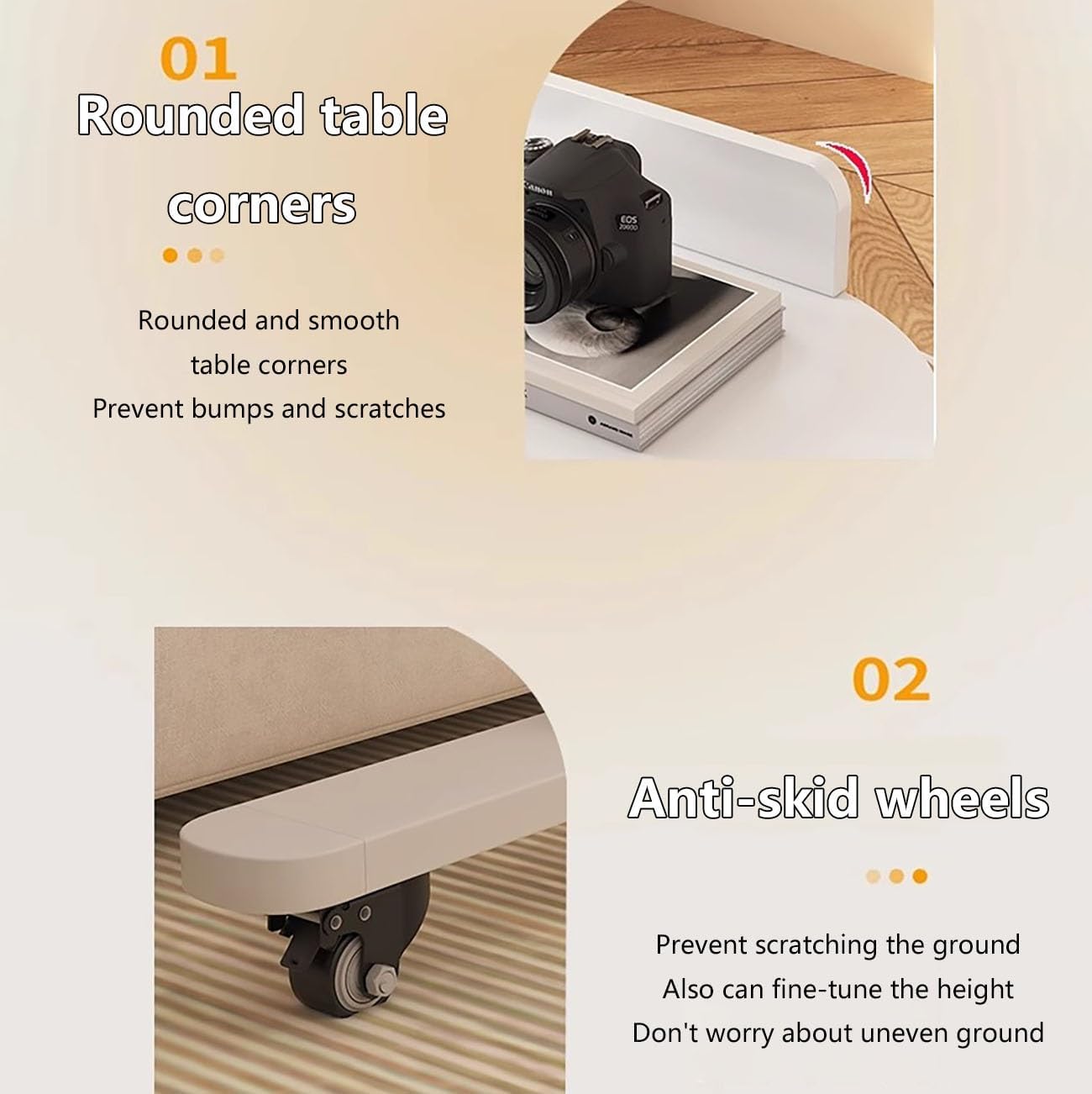 Queen Size Mobile Bed Desk,Standing Workstation Laptop Cart,Adjustable Height Bed Laptop Table,Adjustable Overbed Table,for Eating,Working or Reading.