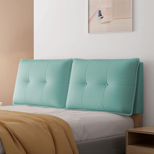 King Size Headboard Cushion Bed Backrest Pillow Wall Pillow Lumbar Pad Upholstered Bench Cushion Removable Cover(Size:No headboard 35.4"/90cm,Color:A)