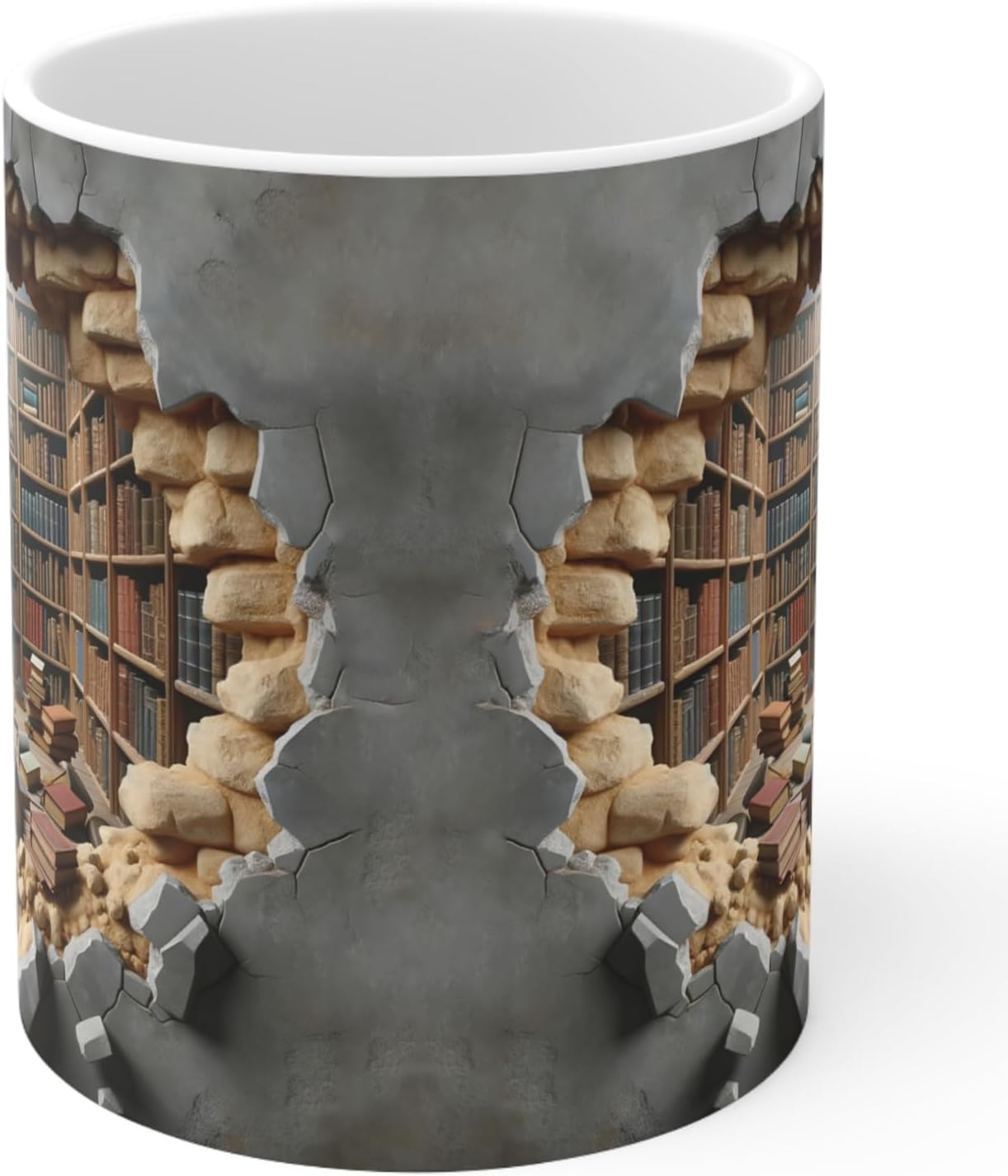 Library Bookshelf Mugs Bookish Gifts For Books Lovers Gifts For Book Lovers Women Bookshelf Coffee Mugs - Library Coffee Mug Gift Ideas Bookworm Gift For Reader, Writer (White Mug 11 Oz)