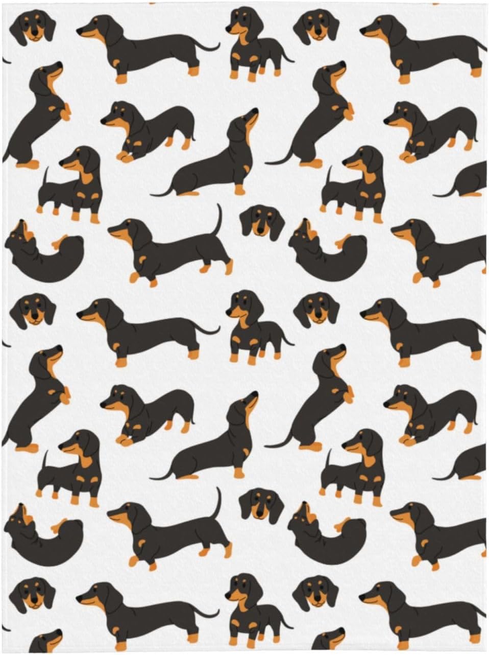 Dachshund Blanket Super Soft Fleece Throw Blanket Warm and Cozy Lightweight Bed Blanket for Couch, Sofa, Camping, and Travel All Season Blankets Gifts 60"x50"
