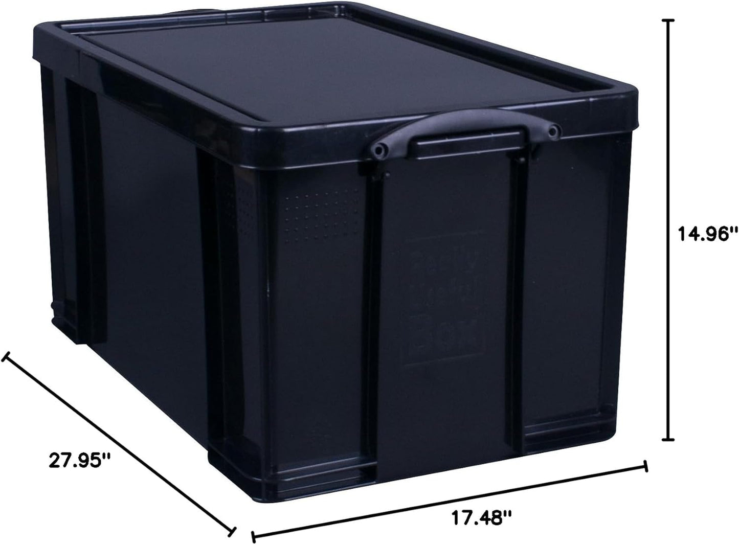 Really Useful Storage Box 84 Litre Solid Black