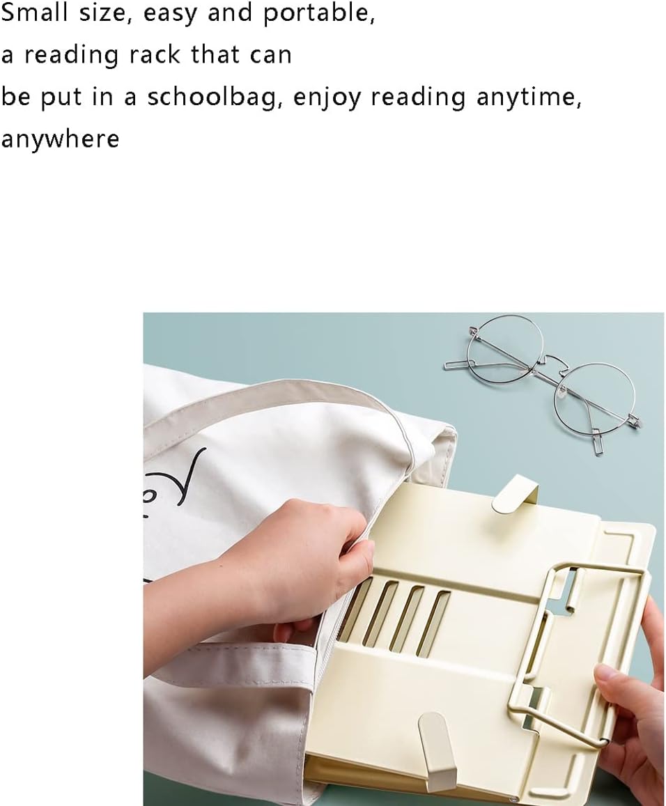 Book Stand Desk Book Stand Metal Reading Rest Book Holder Adjustable Cookbook Documents Holder Portable Bookstands