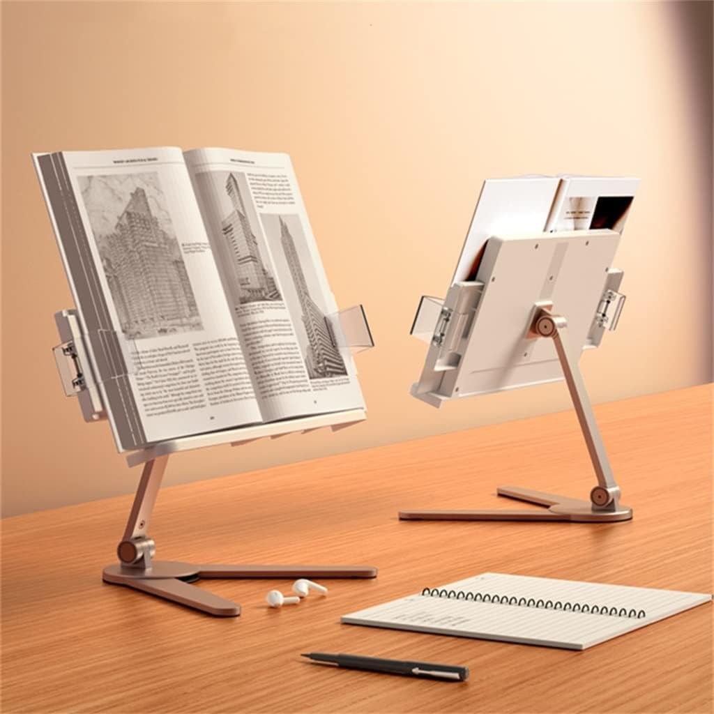 Foldable Reading Book Stand Cookbook Holder Desktop Adjustable Height&Angle Bracket