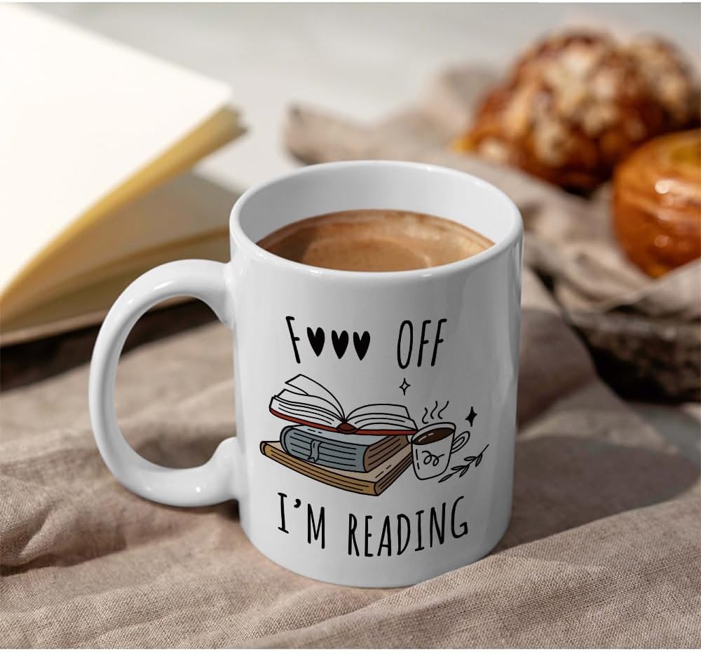 Funny Gifts for Book Lovers Reading Themed Coffee Mugs 11oz Bookish Gifts for Women - Book Club Gift - Librarian Reader Gift for Bookworms