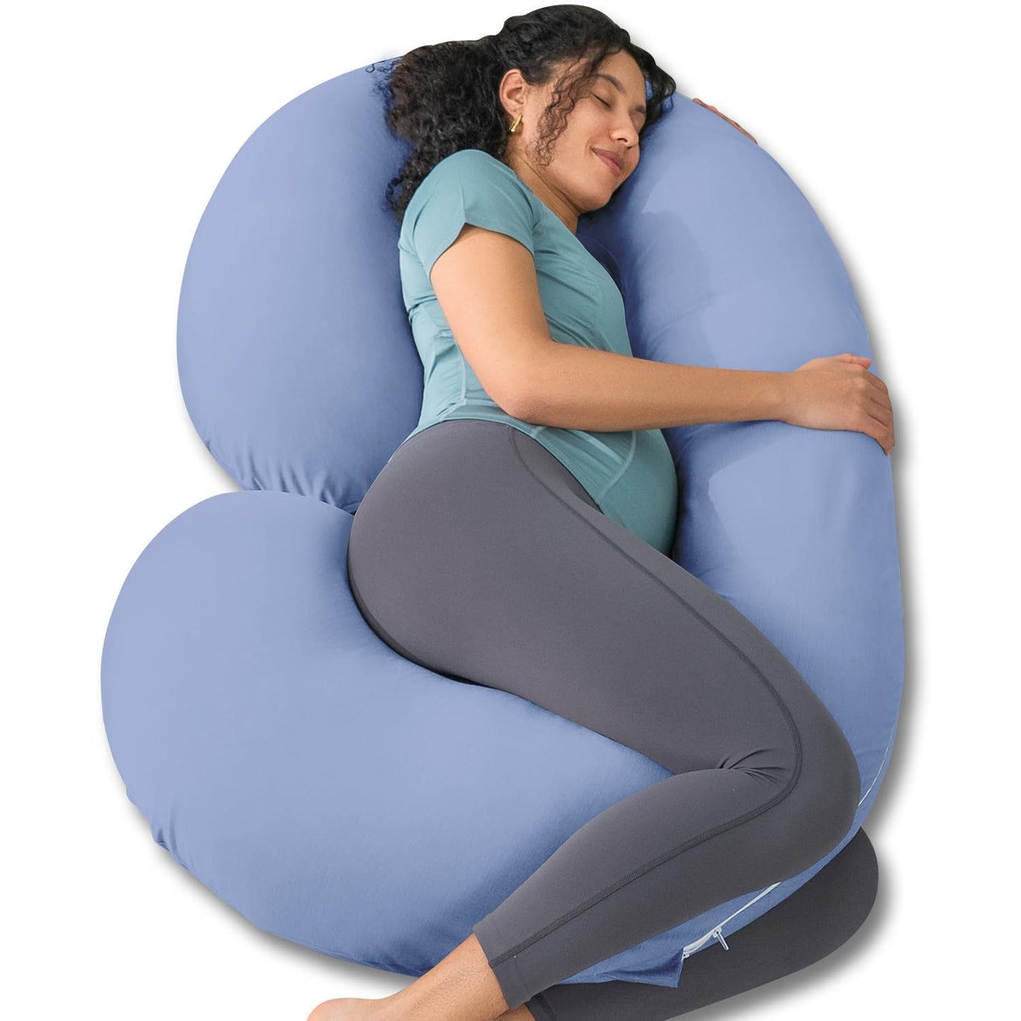 INSEN Cooling Pregnancy Pillow, Maternity Pillow for Pregnant Women(Cooling Blue)