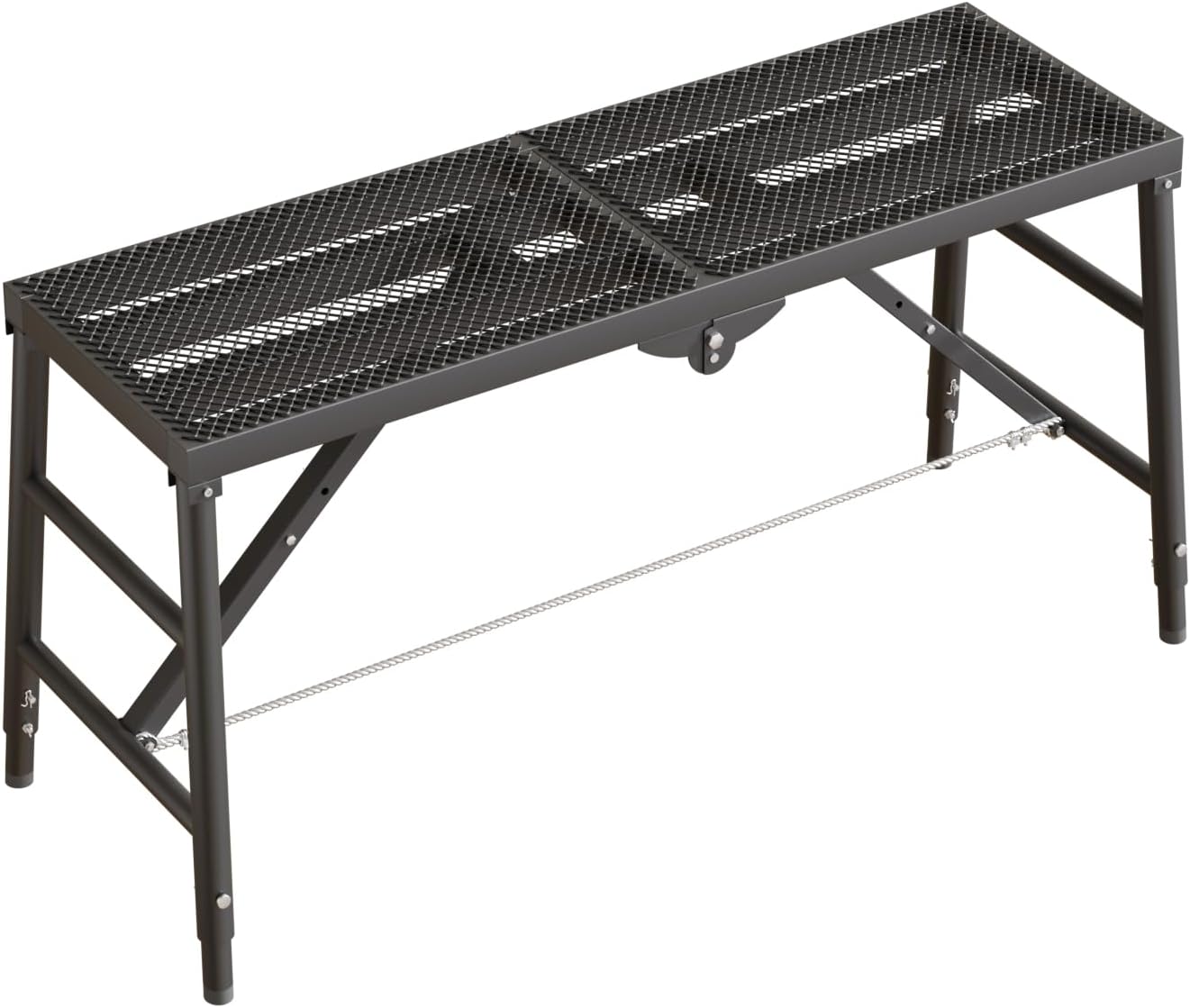 Scaffolding Platform 15.75"x59.05" Adjustable Work Platform Support 330 lbs Portable Scaffold 5 Gear Adjust Height 31 to 46 inches Folding Ladder Step Stool Non Slip