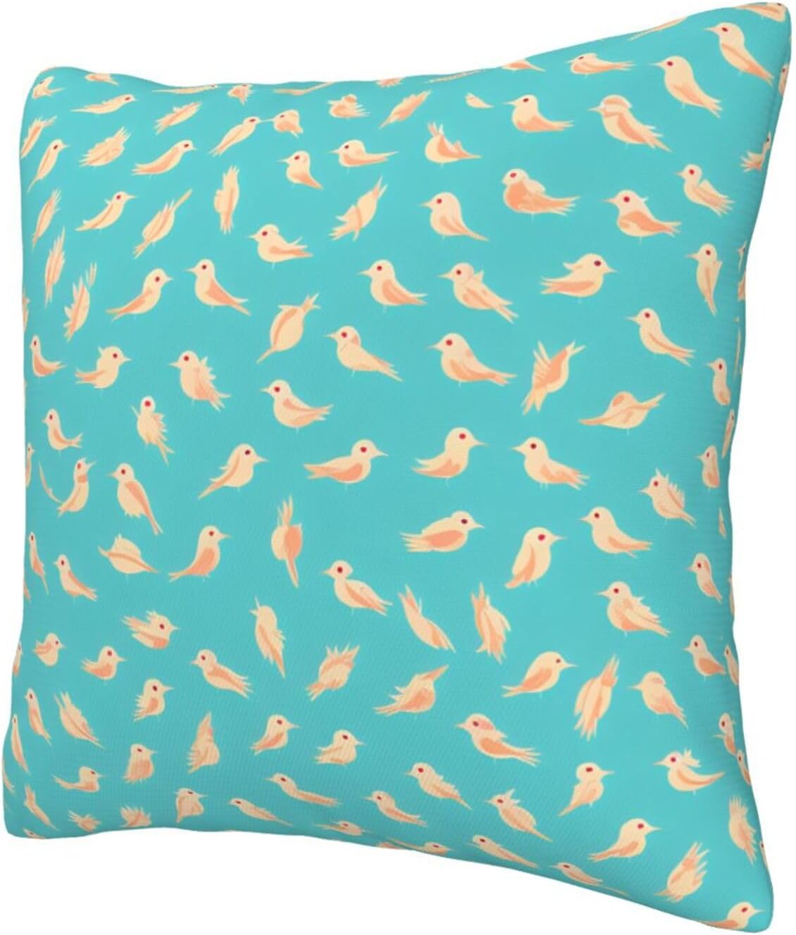 All-Season Square Pillow Covers 18"X18", Birds, Decorative Throw Pillow Covers for Sofa Bed Couch, Hidden Zipper Cushion Cover, Square Lumbar & Accent Pillowcases for Home Decor