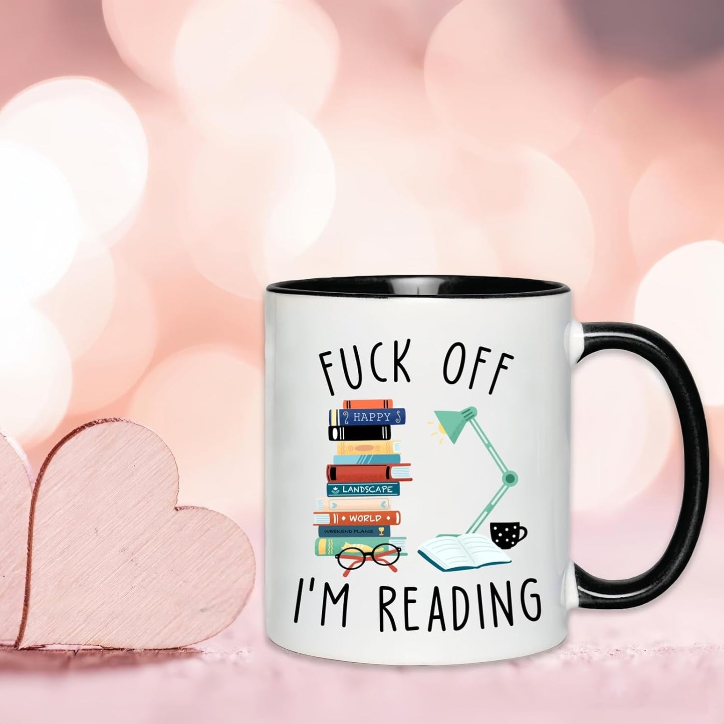 Funny Coffee Mug for Book Lovers Readers, Novelty Fuck Off I'M Reading Coffee Cup, Reading Gifts for Bookish Bookworm Book Club Friends Reader