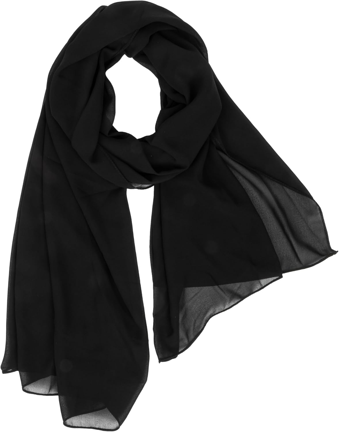 Women Lightweight Chiffon Scarf Breathable Solid Color Long Fashion Scarves Sun-proof Shawls Wrap