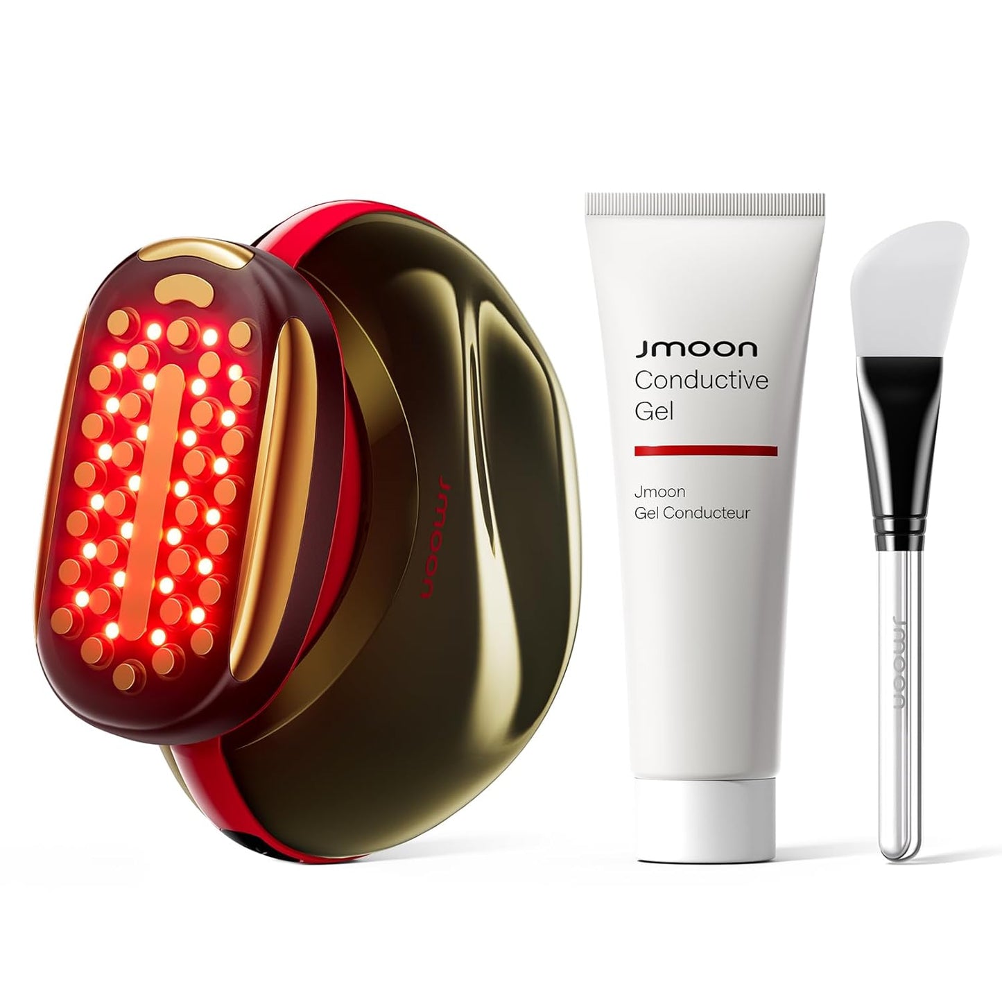 JMOON by Ulike Microcurrent Facial Device with Face Mask Brush, Face Lift Device at-Home Use, Medical Grade Red Light Therapy for Wrinkle with 4 Modes & 5 Intensity Levels
