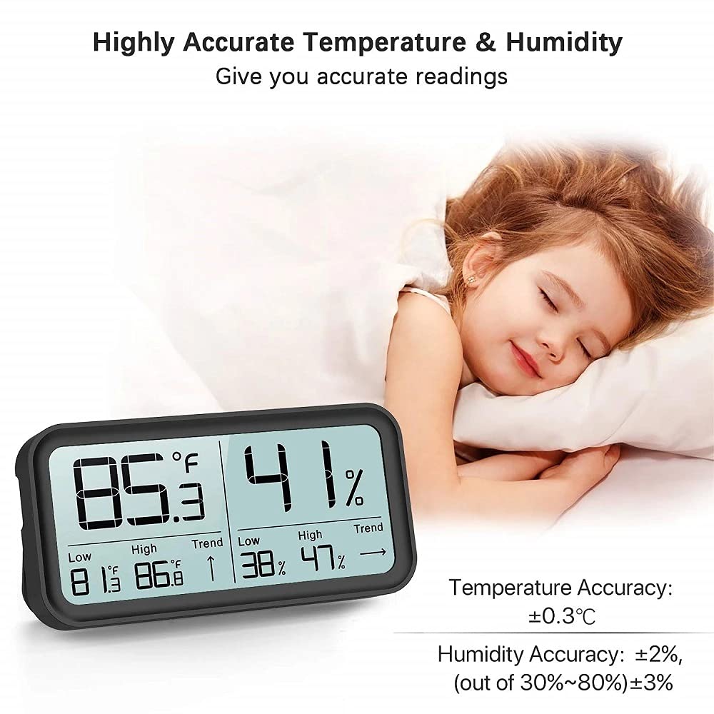 LCD Digital Temperature Humidity Meter Home Indoor Electronic Hygrometer Thermometer Sensor Gauge Weather Station