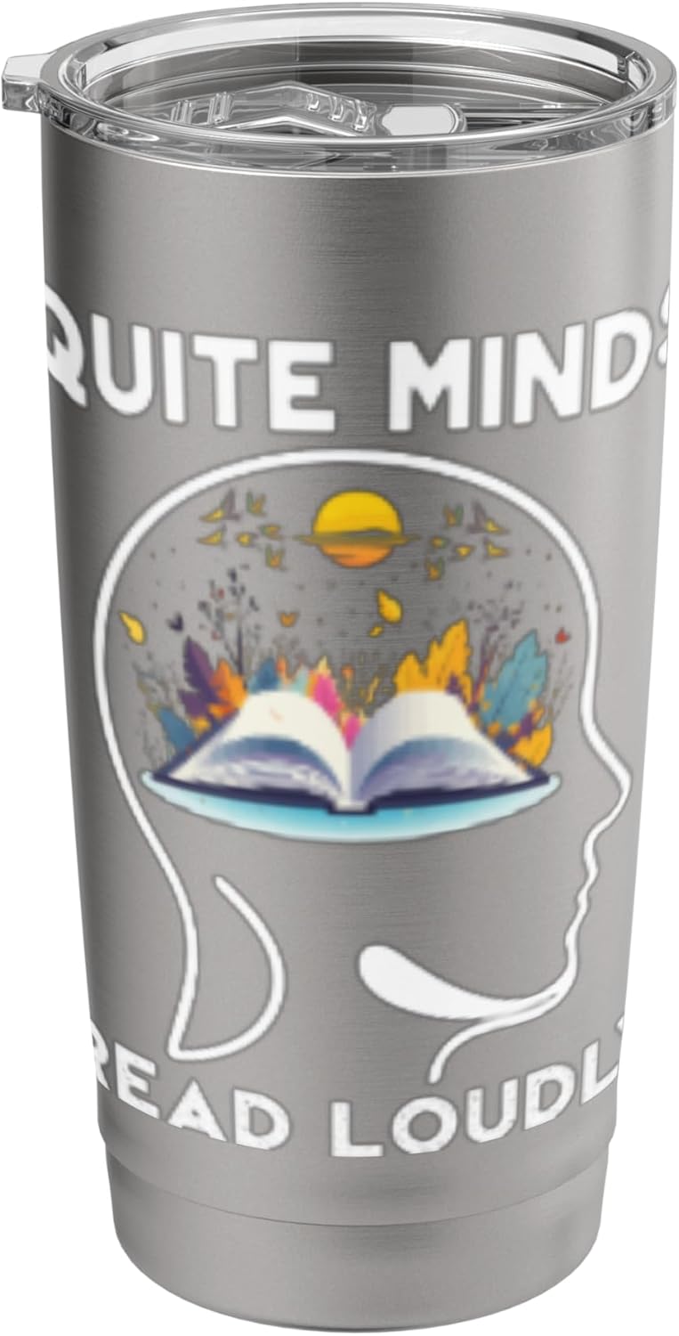 Nature Reading Book Floral Aesthetic Graphic Stainless Steel Insulated Tumbler