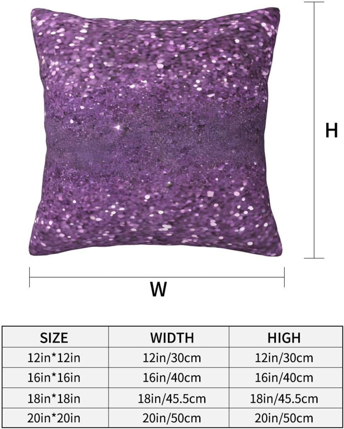 All-Season Square Pillow Covers 18"X18", Sequin Pattern, Decorative Throw Pillow Covers for Sofa Bed Couch, Hidden Zipper Cushion Cover, Square Lumbar & Accent Pillowcases for Home Decor