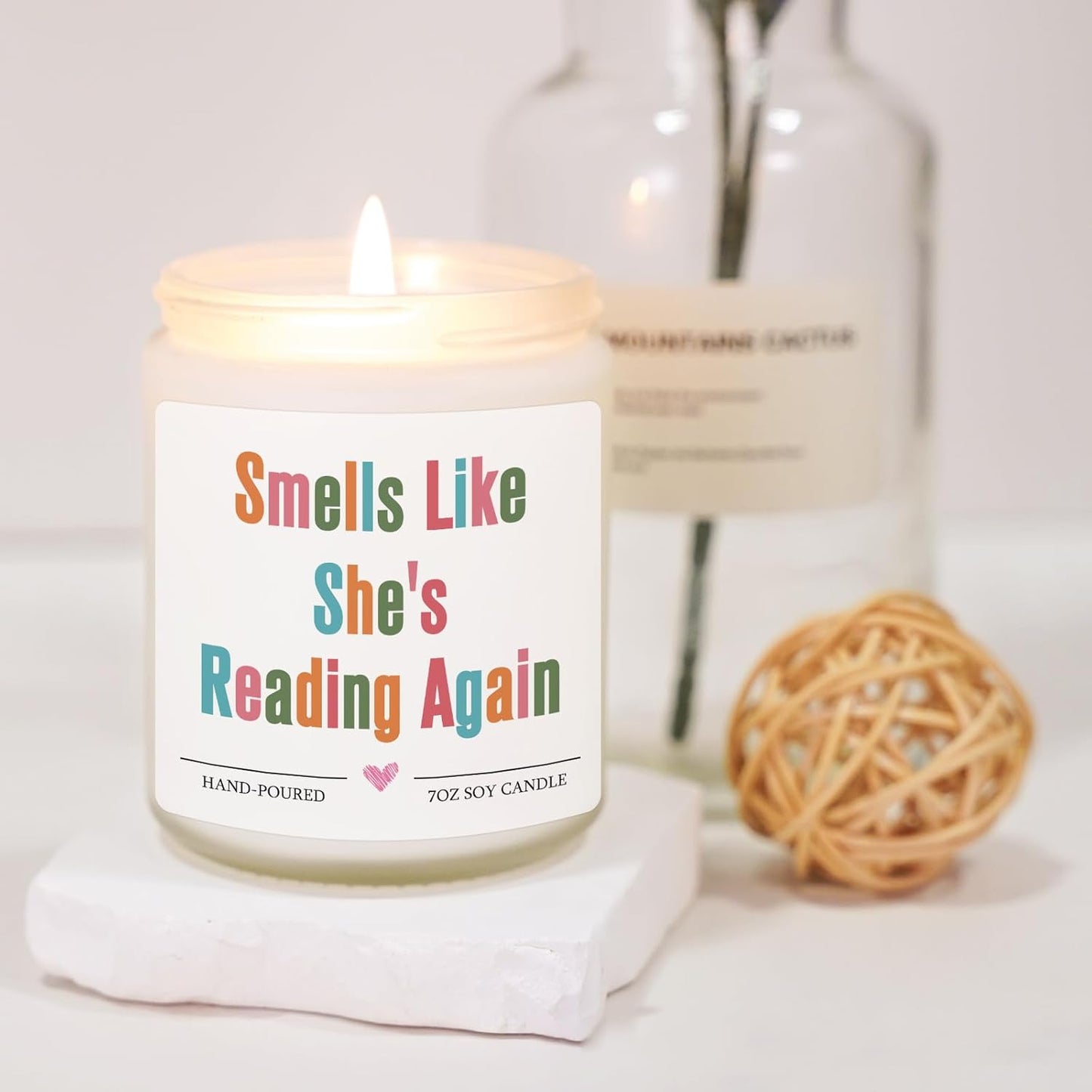 Funny Gifts for Book Lovers Women, Readers Gifts, Bookish Present, Reading Candle, Funny Birthday Book Day Gift for Bookworm, Librarian, Books Lover