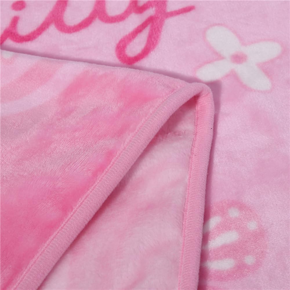 Cartoon Printing Throw Blanket for Girls Kids Adults, Flannel Fleece Blanket，Sofa, Office Chair, Bed, Camping, in car，40"x55",
