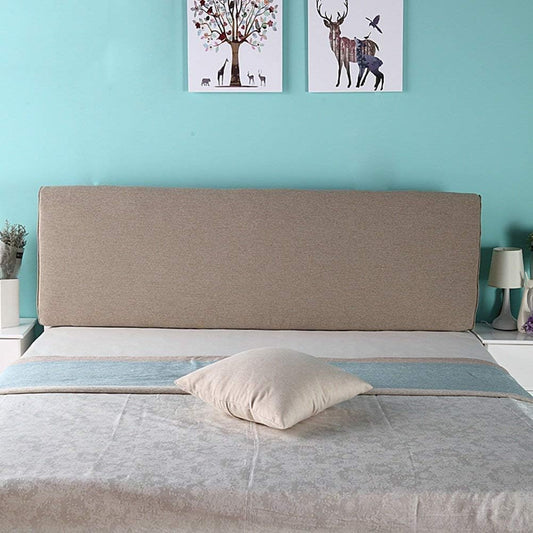 Headboard Bedside Cushion Pads Cotton and Linen Large Back Multifunction Soft Case, 5 Colors, 5 Sizes (Color : 4#, Size : No headboard-180cm)