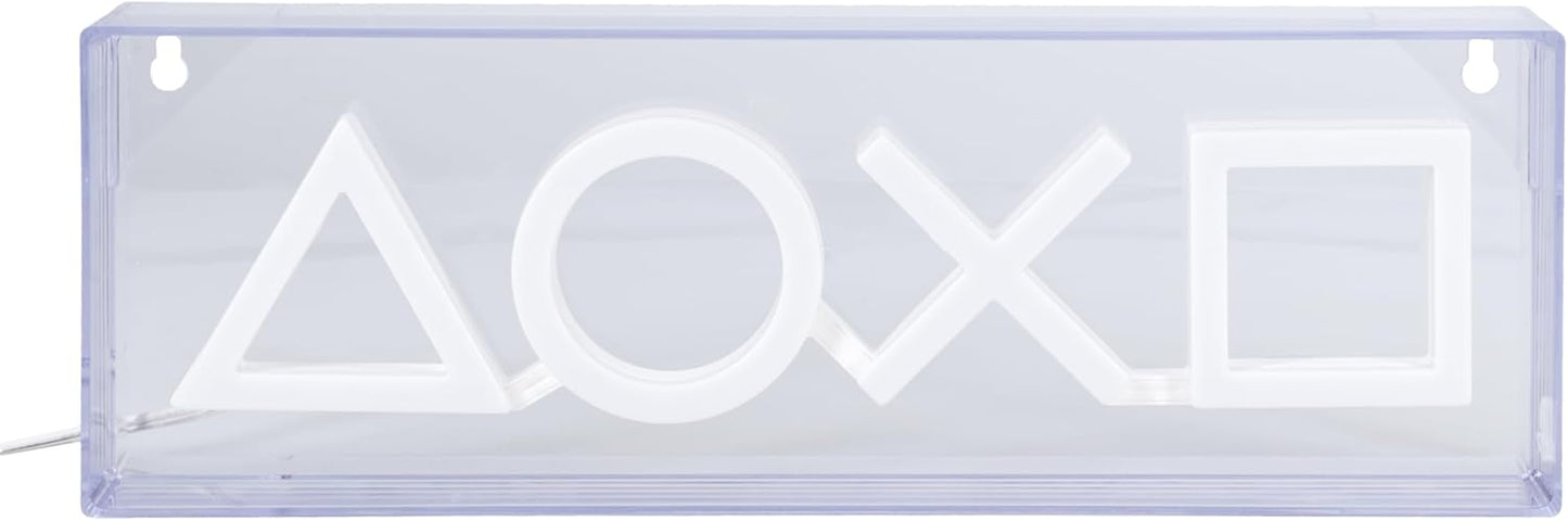 Paladone Playstation LED Neon Light - Free Standing or Wall Mountable - Game Room Accessories & Decor for Gamers