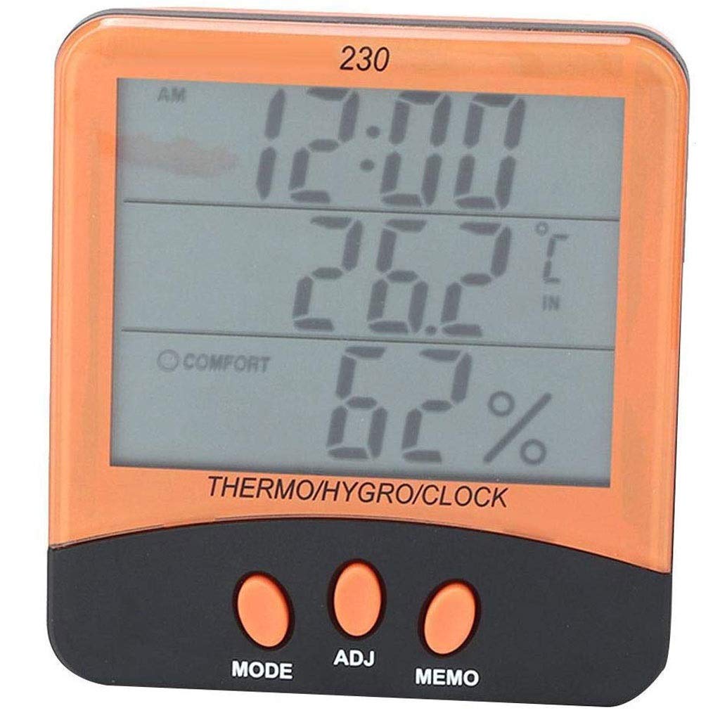 Digital Hygrometer Indoor Outdoor Thermometer Temperature and Humidity Gauge Monitor with Backlight LCD Display Meter