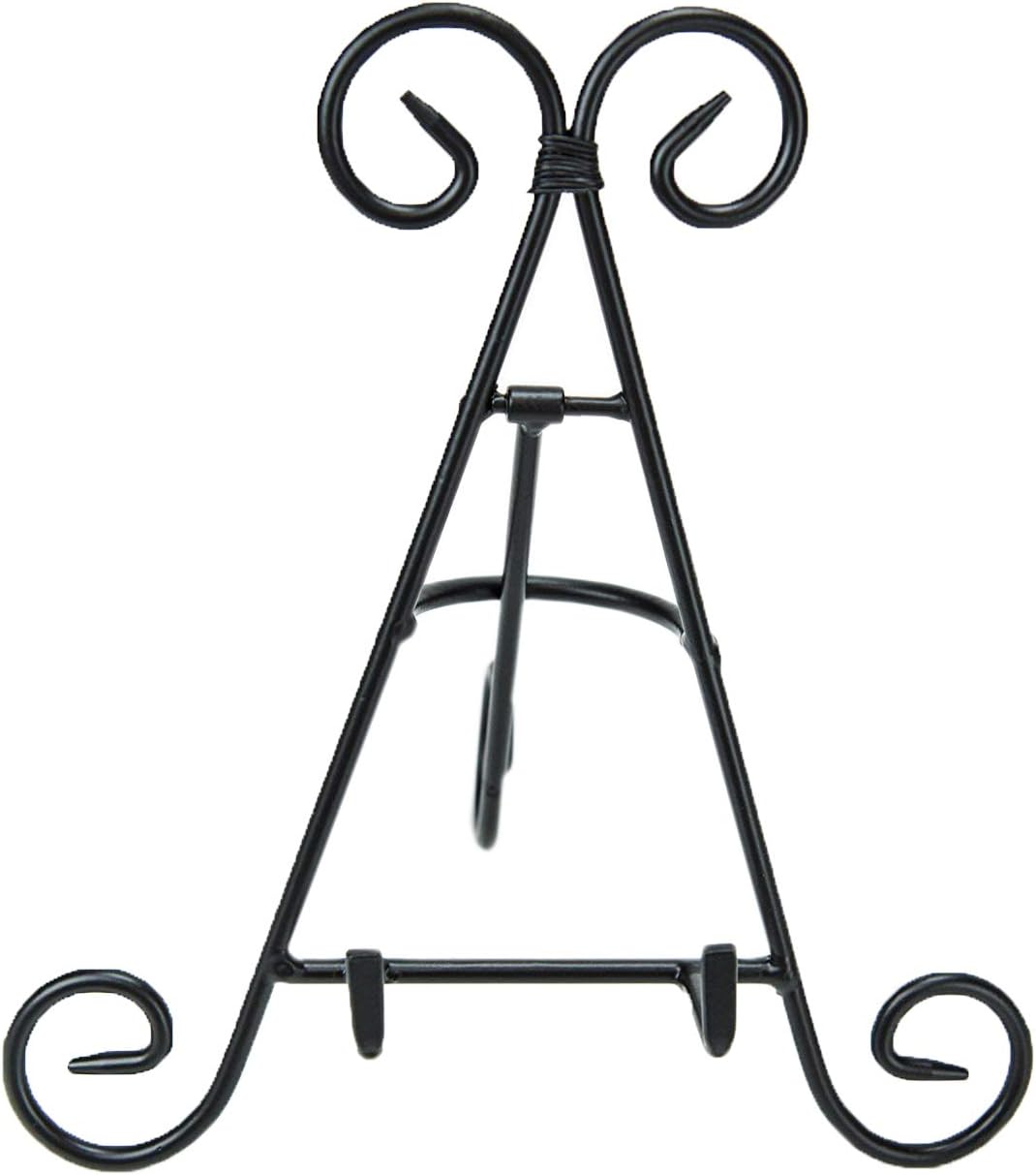 HUJI Sturdy Iron Display Stand Holder for Home Kitchen Decoration Platters, Pictures, Frames and Books. (1, 9")