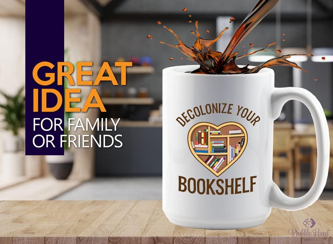 Book Lover Coffee Mug 15oz White - I Believe In My Shelf - Bookworm Philosophers Reader Editor Novelist Literature Storyteller Student
