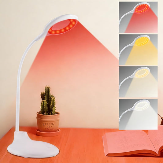 670nm Red Light Reading Lamp for Sleep- Zero Blue Light, Rechargeable Dimmable Portable LED Red Book Light for Night Reading,Working and Crafts - Ideal Gift for Book Lovers, Nursing