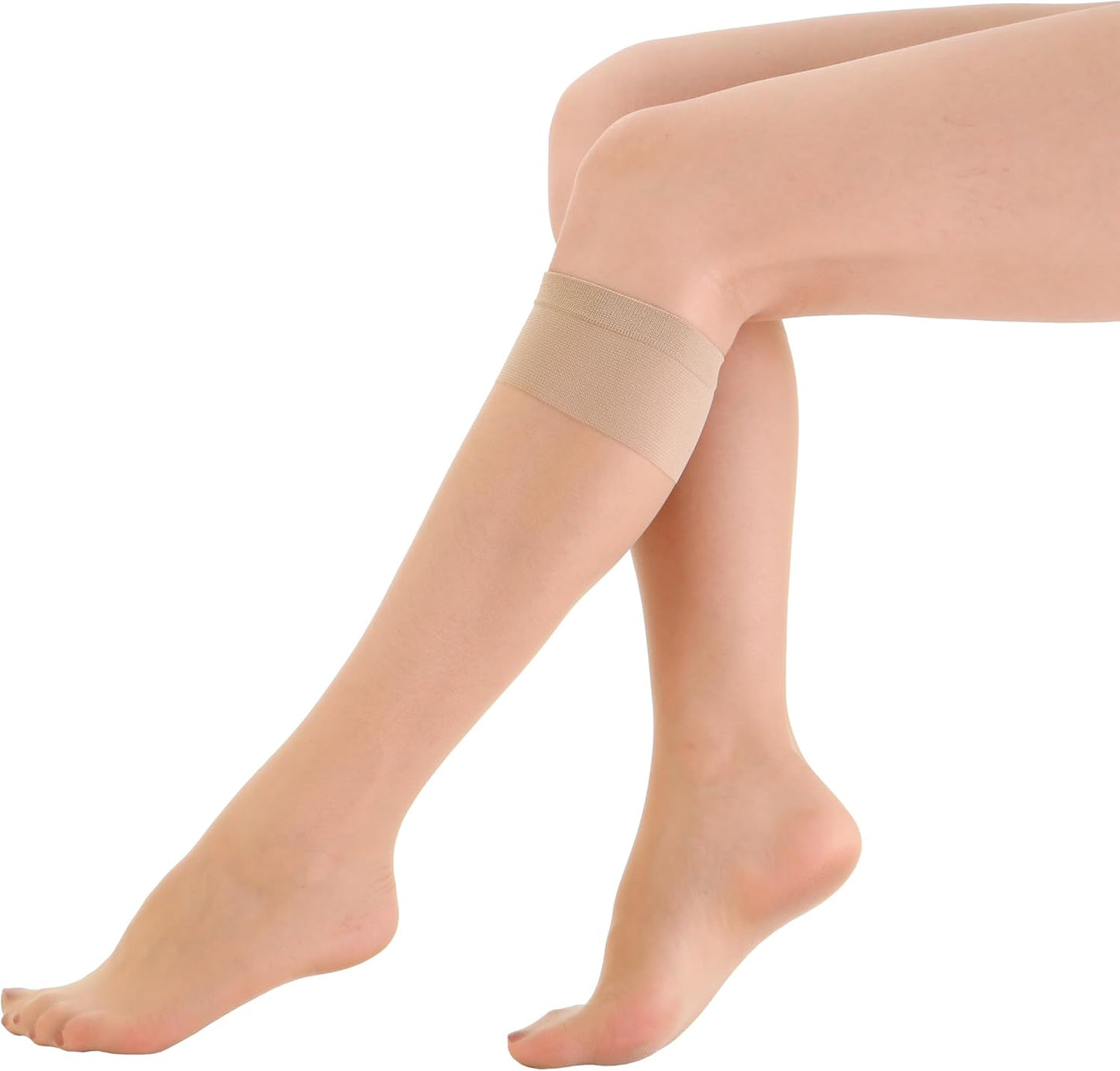 EVERSWE 6 Pairs Women's Sheer Knee High Stockings 15D