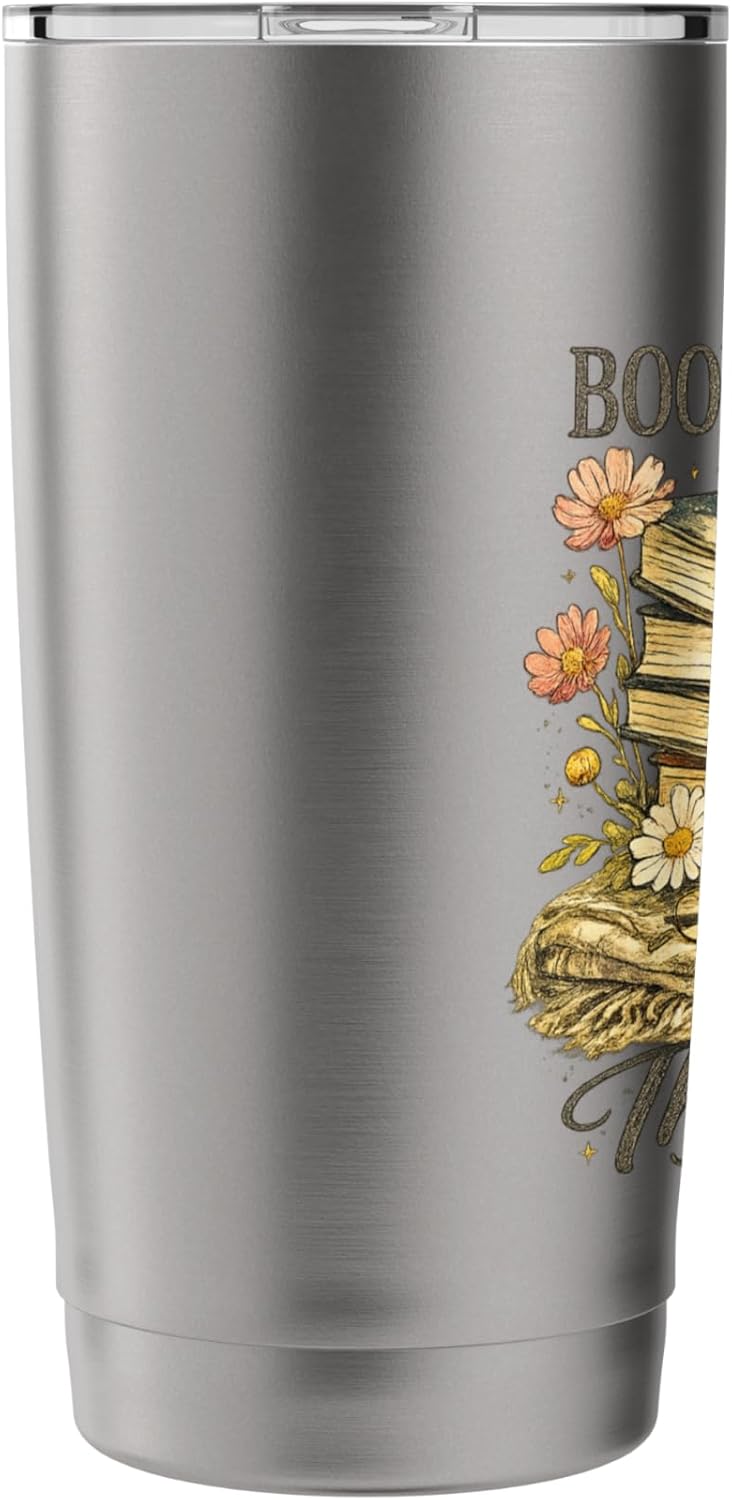 Books Are My Therapy Vintage Book Lover Aesthetic Stainless Steel Insulated Tumbler