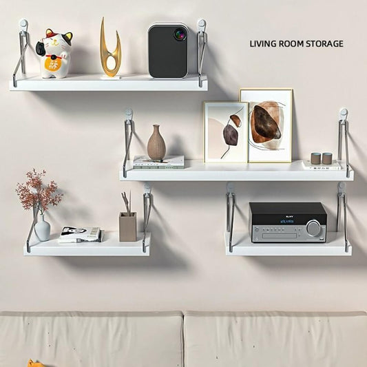 Dixiao 3Pack Wall Mounted Floating Shelves, White Shelves for Bedroom Modern Home Decor Wall Shelf (White, 30 * 15 * 1.5cm)