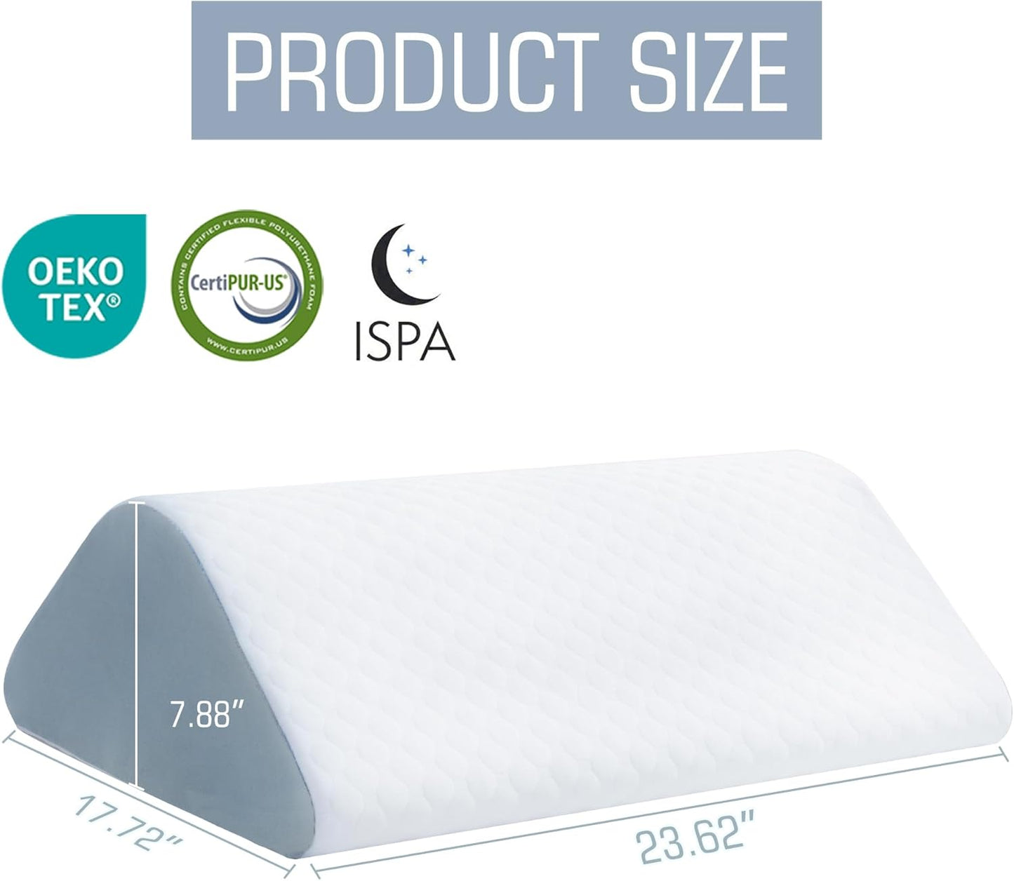 Knee Wedge Pillow Bed Wedge Pillow for Sleeping, Wedge Pillows for After Surgery Leg Pillow for Knee Pain Relief, Back Pain, Sciatica, Hip Support