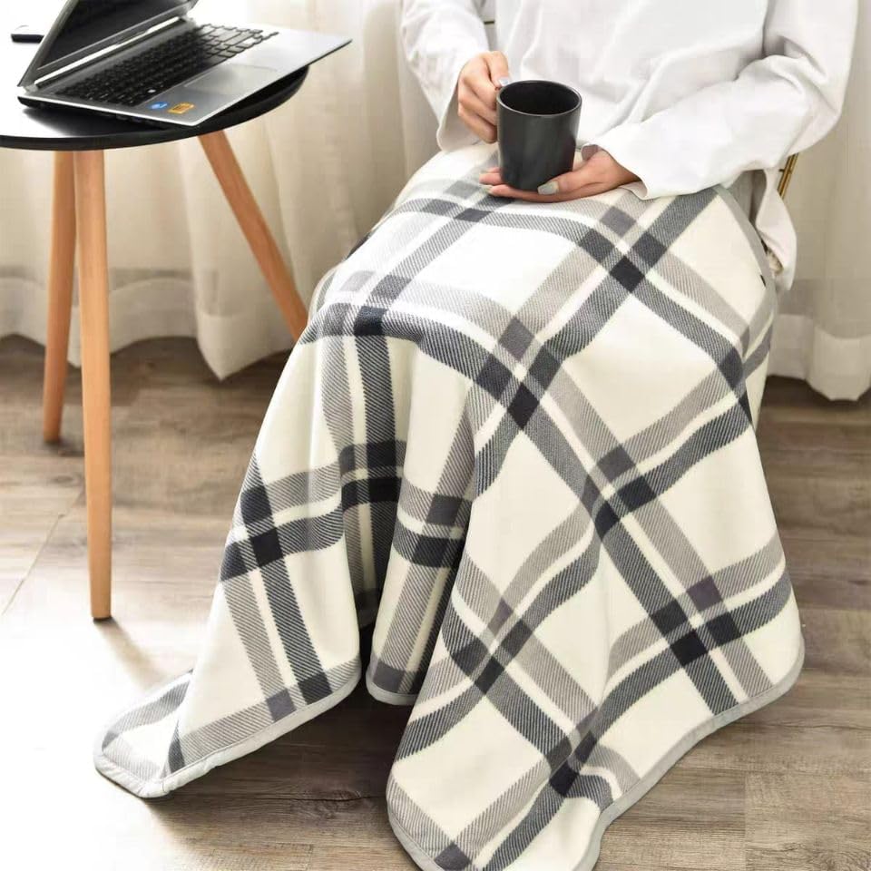 Fleece Wearable Blanket,Office Blankets Desk Chair Wrap Shawl Poncho Throw,Comfy Warm Lap Bed Sofa Travel Cape Cover