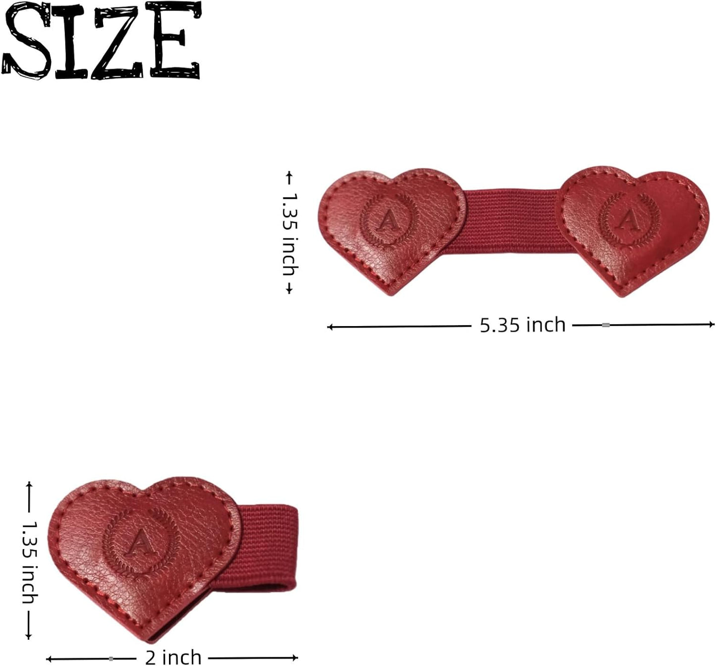 Magnetic Leather Bookmarks with Pen Holder, 26 Letters Name Initial Custom Personalized Heart-Shaped Book Marks for Book Lover Readers, Bygone Cute Leather Bookmark Gift for Women,Girls (Red,K)