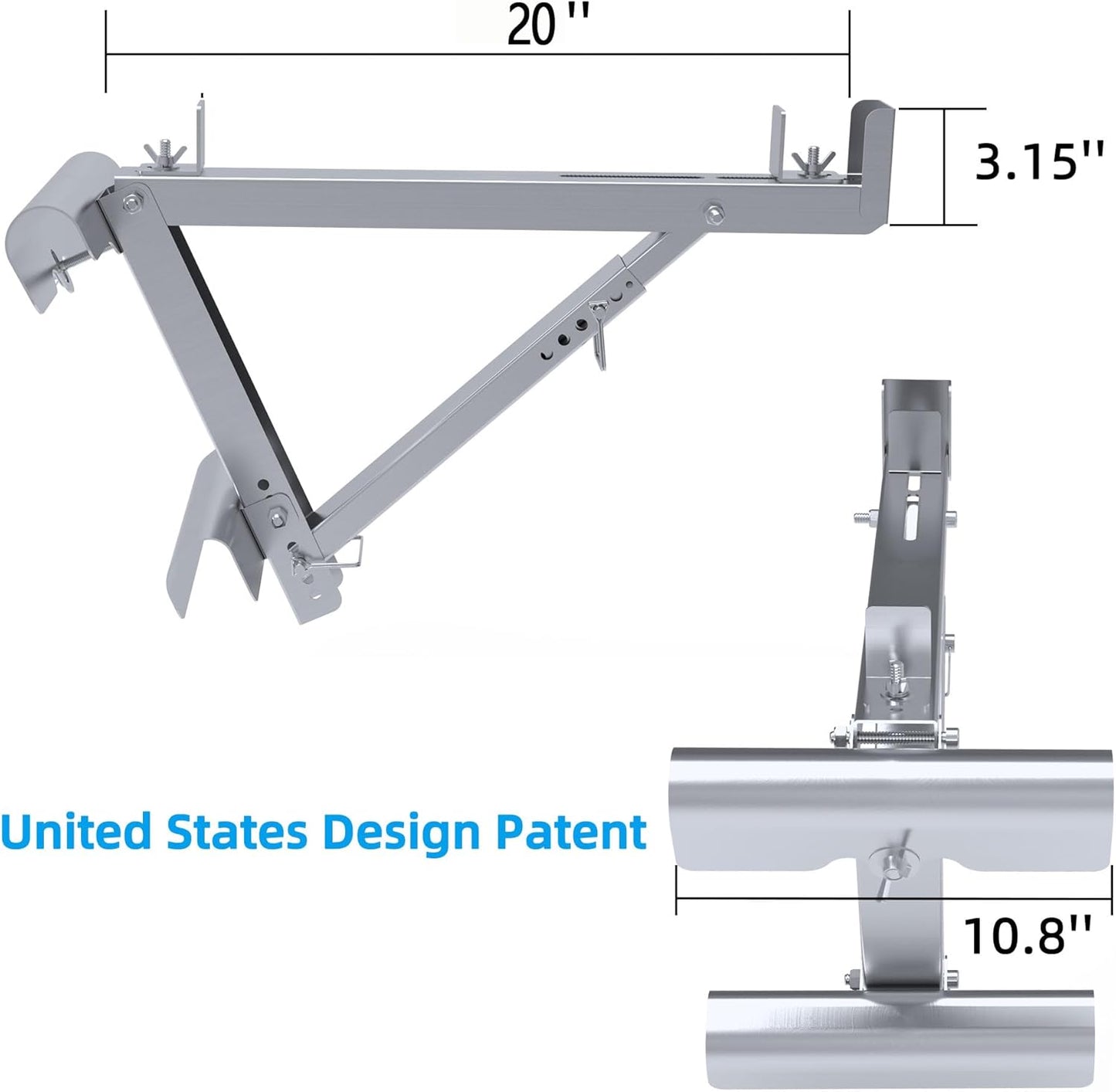 Ladder Jacks 2 Pack for Metaltech Scaffolding Platform,Two-Rung Short Body Extension Ladder Jack for Working Stage,2024 Upgrading Design & Strengthen Stability. (1 Pair)