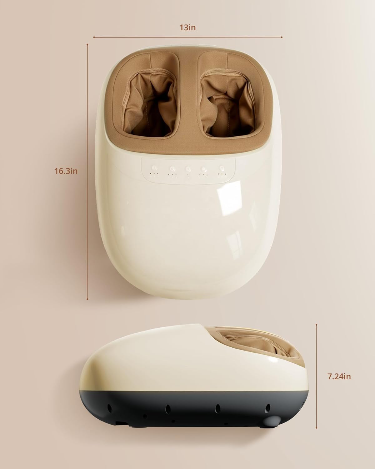 Shiatsu Foot Massager Machine with 3-Level Heat, Deep Kneading Therapy, Air Compression, Auto-off Timer, Remote Control, for Plantar Fasciitis, Neuropathy, Pain Relief, for Men Women Size up to 13