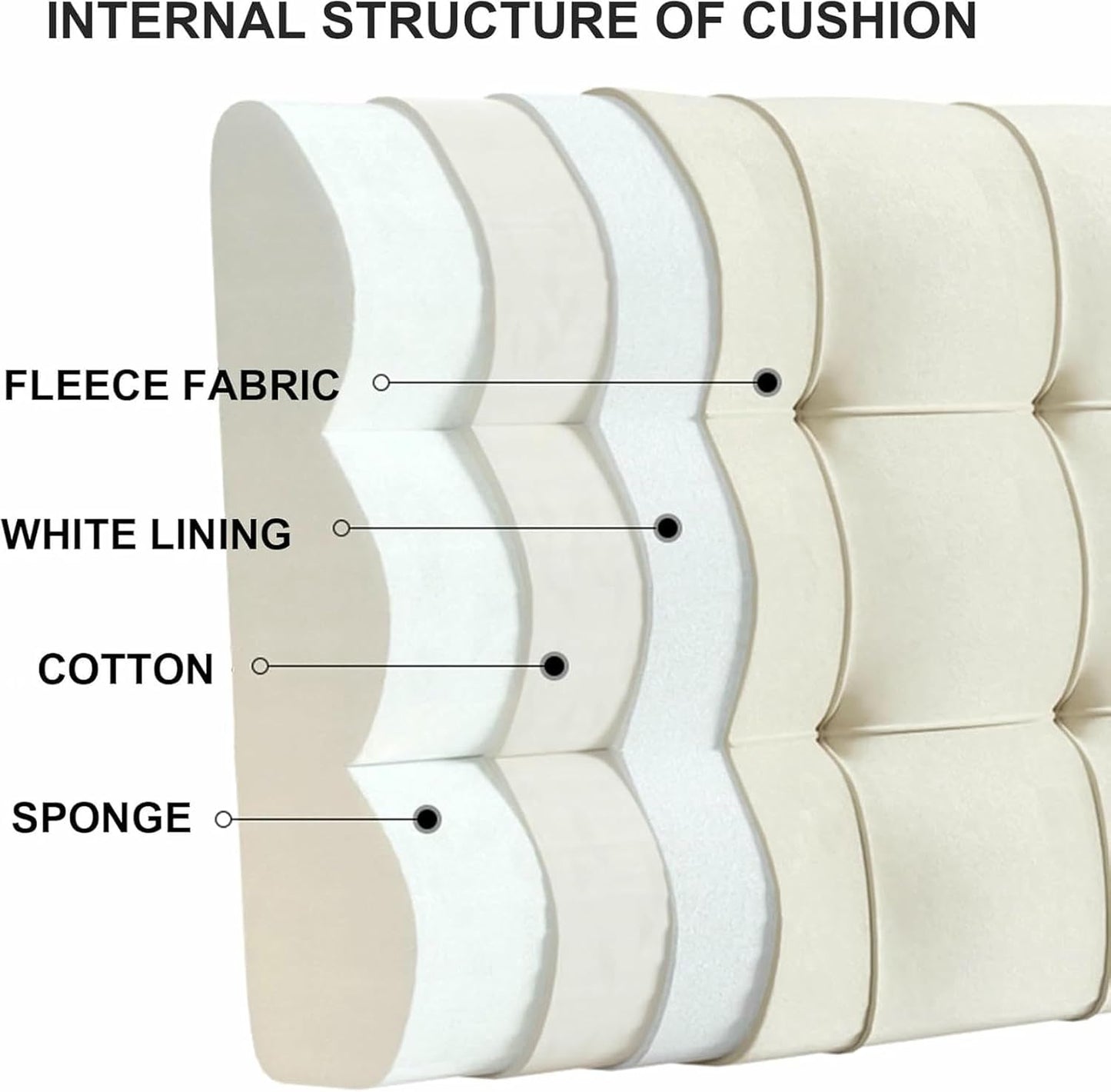 Khaki,Straps/71x23x4In,Large Bed Backrest Fleece Headboard Pillow Back Neck Lumbar Support Upholstered Reading Pillow Removable Daybed Bunk Bed Bedside Cushion