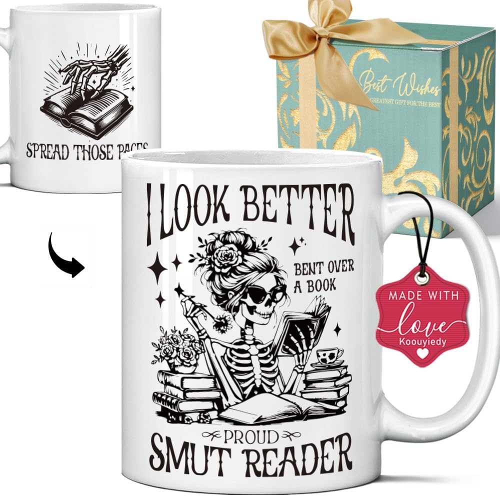 Spread Those Pages Funny Reading Mug Gifts for Reader, Book Lover, Smut Reader, Smutty Reading Gift for Bookworm, Librarian, Bookish, Funny Birthday, Gift for Book Lovers 11OZ