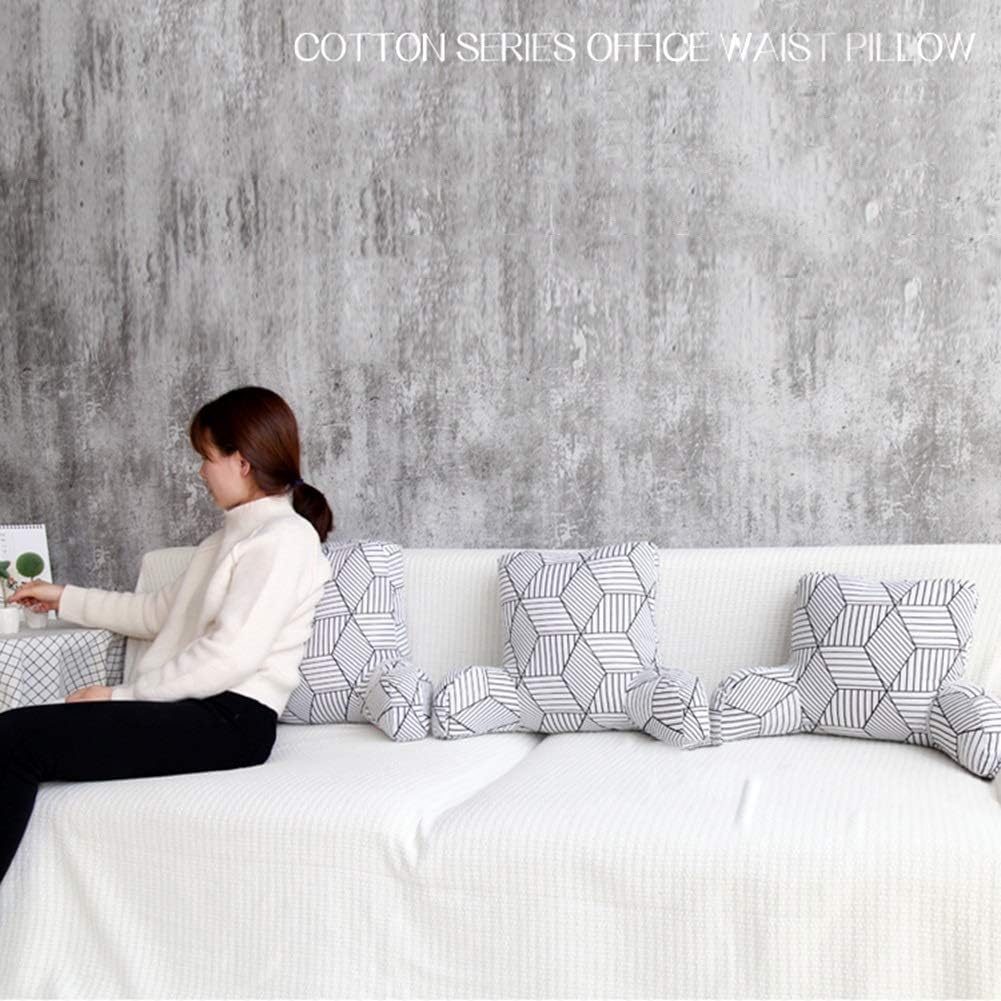 Back Support Pillow Removable Cover Arm Support Reading Relaxing Watching TV 3 Colors Optional (Color : B Size: 53x42x20cm)