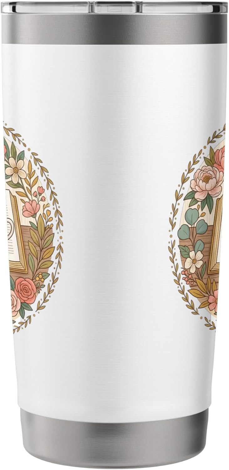 Cozy Reading Book Lover Aesthetic | Cute Bookworm Librarian Stainless Steel Insulated Tumbler