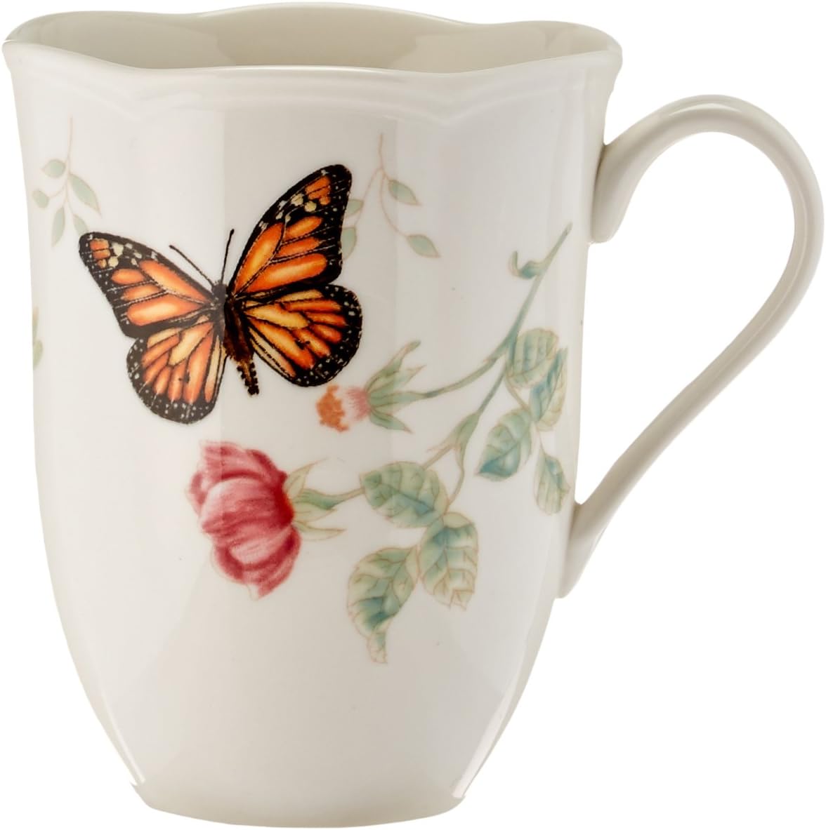 Lenox Dinnerware Set, Butterfly Meadow 18-Piece Set, Service For 6, White Porcelain, Butterfly And Flower Designs, Plates And Bowls Sets, Dishwasher Safe, Home & Kitchen (18 Pieces, Assorted)
