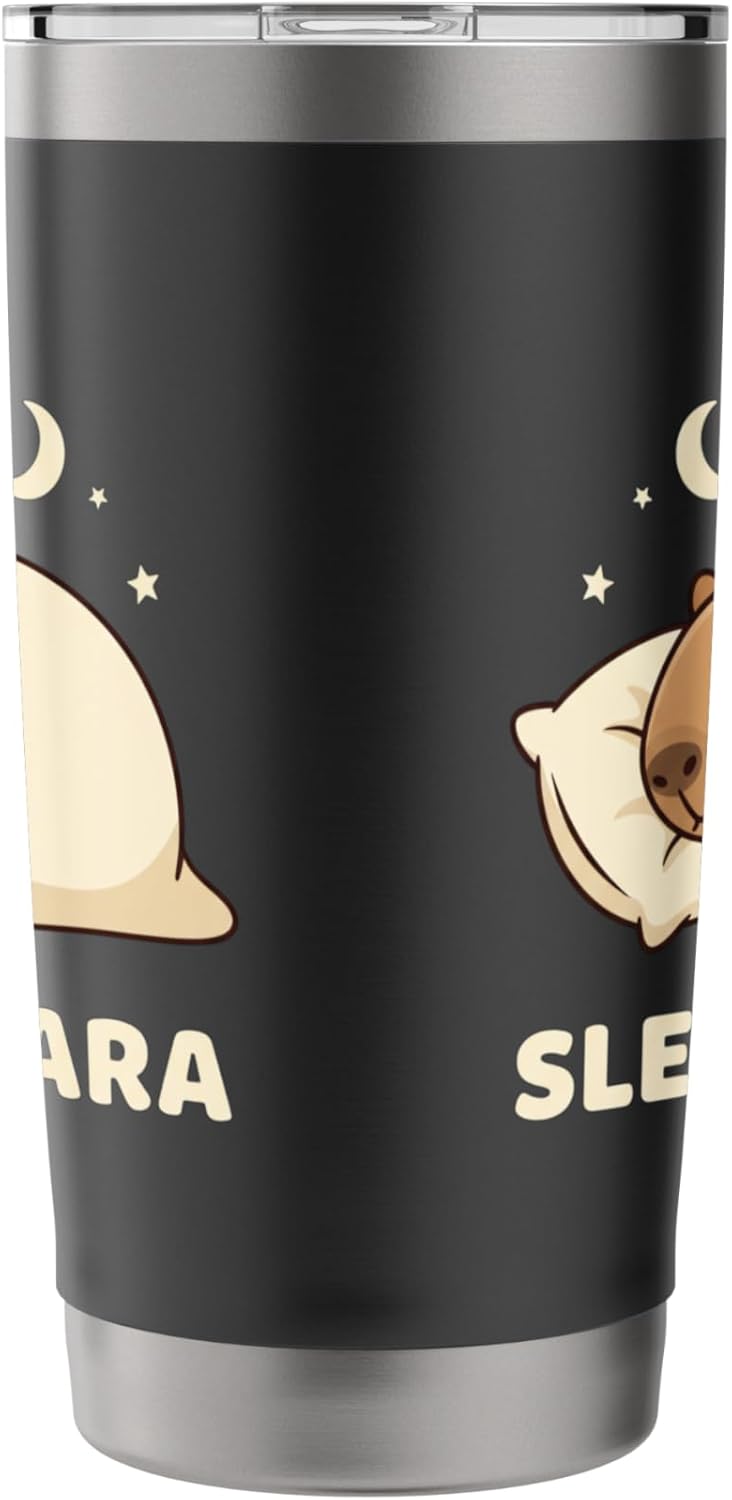 Sleepybara Capybara Sleeping Animal Cute Jungle Lover Stainless Steel Insulated Tumbler