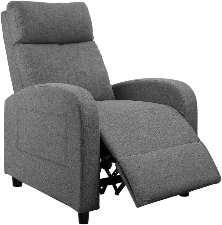 Adjustable Home Theater Single Recliner Chair Sofa Furniture with Thick Seat Cushion and Backrest Modern Living Room Recliners for Bedroom