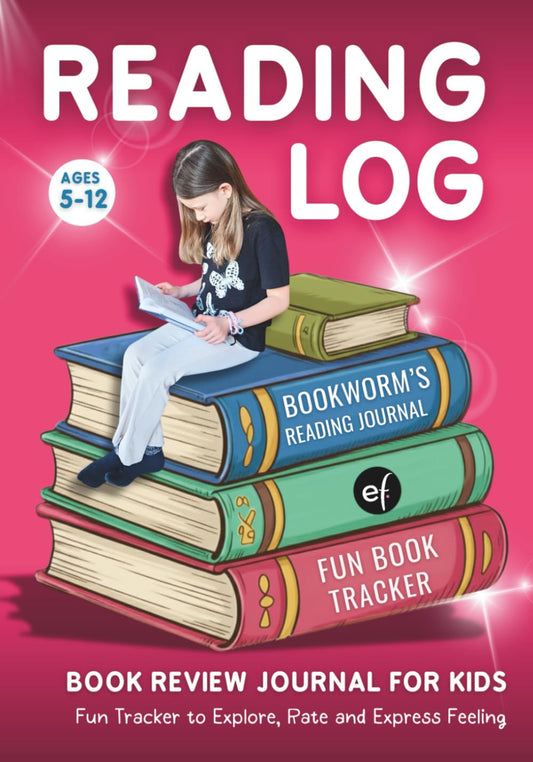 Reading Log - Book Review Journal for Kids Ages 5-12: Fun Tracker for Girls to Explore, Rate and Express Feeling with Creativity with interactive writing prompts and extra Activity Puzzles
