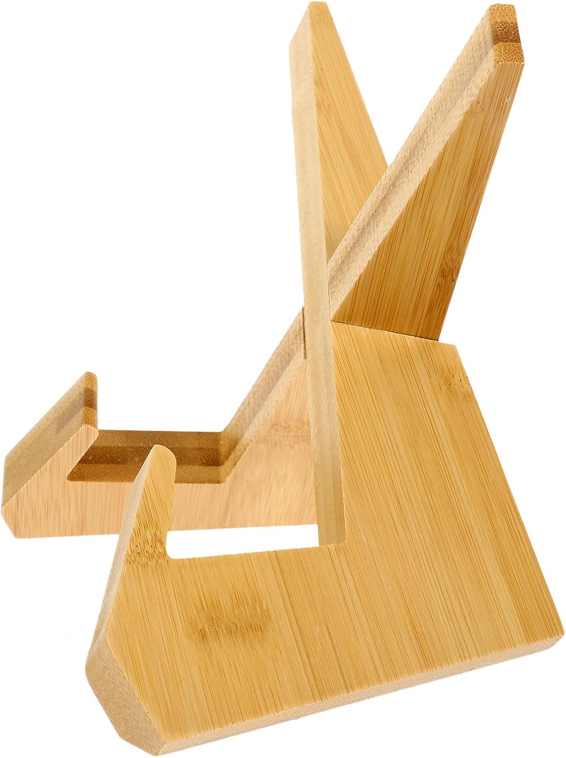Wooden Cookbook Stand and Portable Desktop Reading Rack for Kitchen Countertop Cooking Use